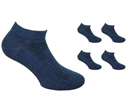 Norfolk Ultra-Light Merino Wool Low-Cu t Socks, Set of 4
