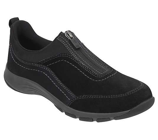 Easy Spirit Front Zip Athletic Walking Shoes -Cave