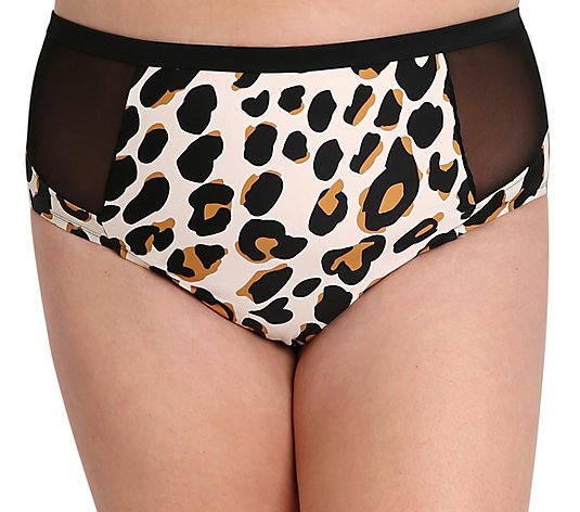 LYSA Plus-Sized Cheetah Print Bikini Bottoms -Mimi