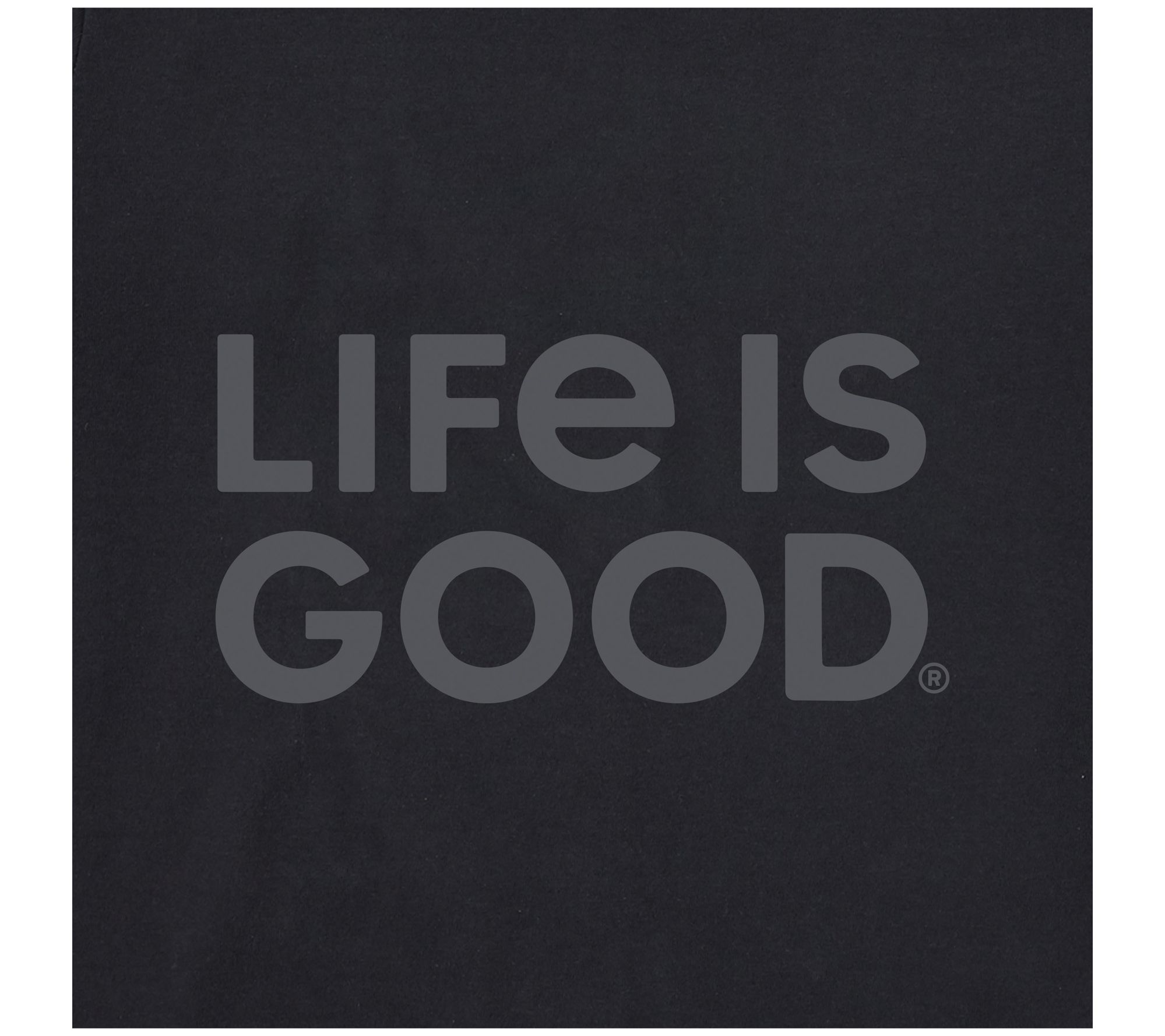 Life is Good Men's Jet Black LIG Wordmark Stack Crusher Tee - QVC.com