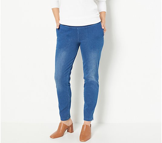 Women with Control Petite Prime Stretch Denim Ankle Pants