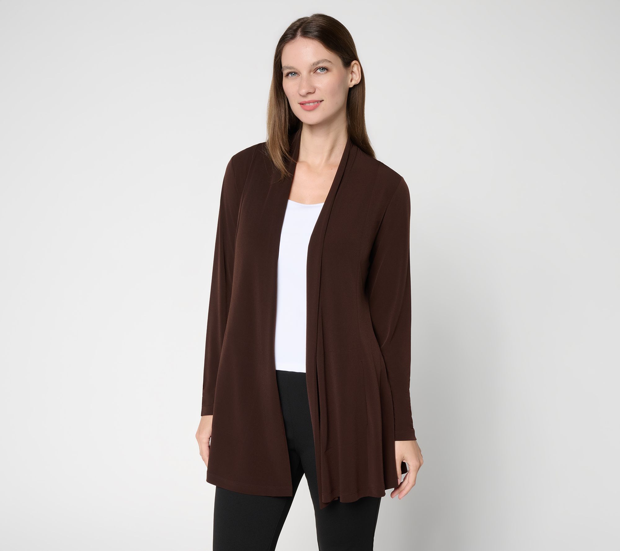 Susan Graver Modern Essentials Regular Liquid Knit Cardigan