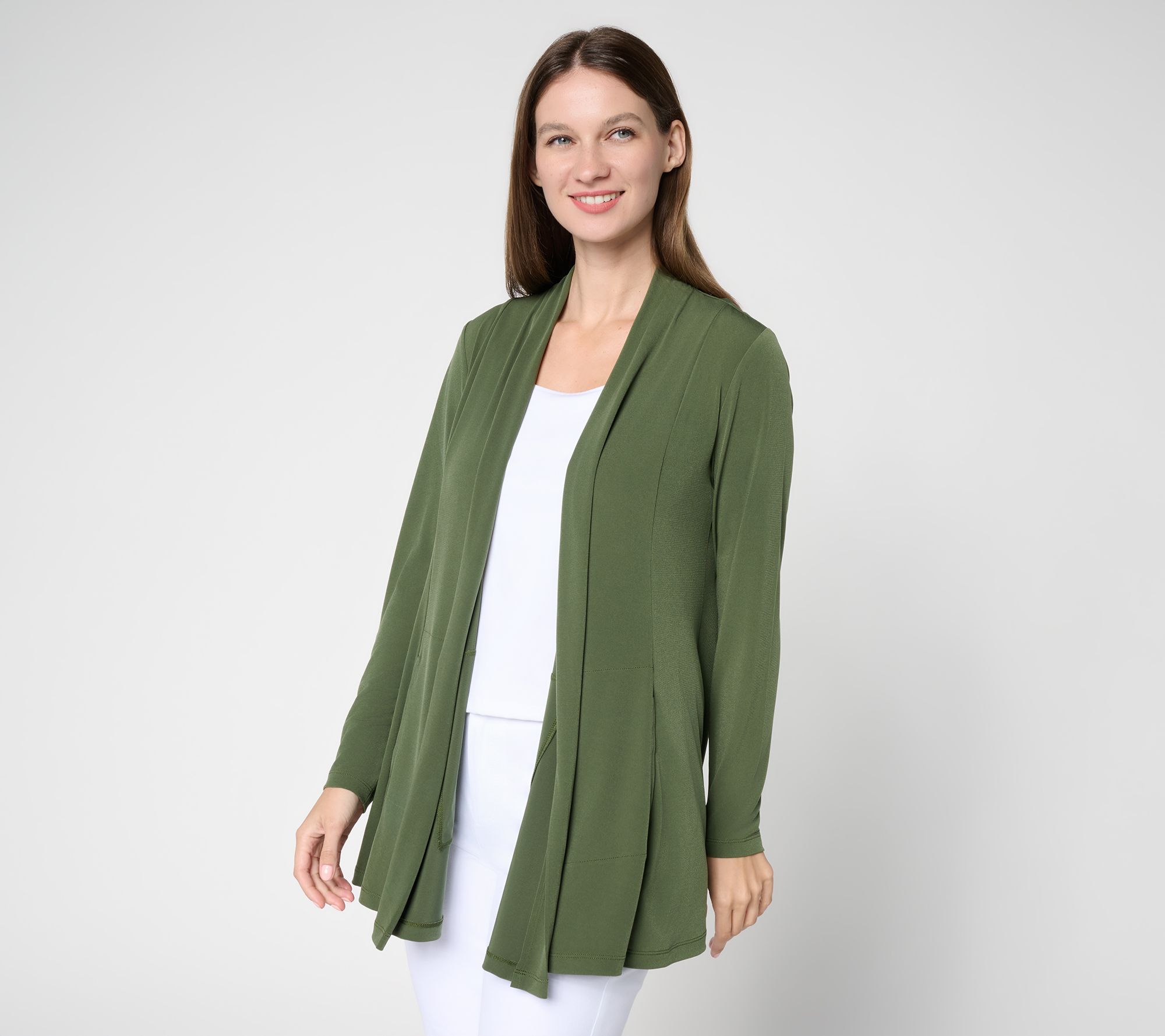 Susan Graver Modern Essentials Regular Liquid Knit Cardigan