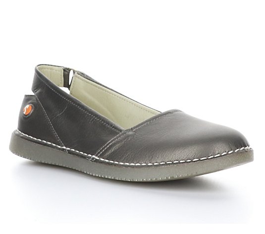 Softinos Leather Rubber Sole Flats - Tosh