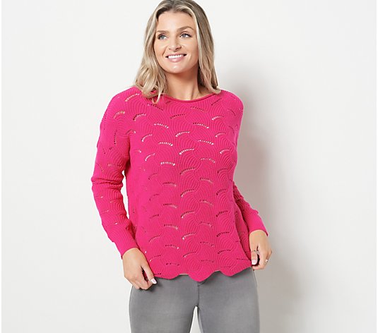 "As Is" Attitudes by Renee Sweater with Scalloped Details