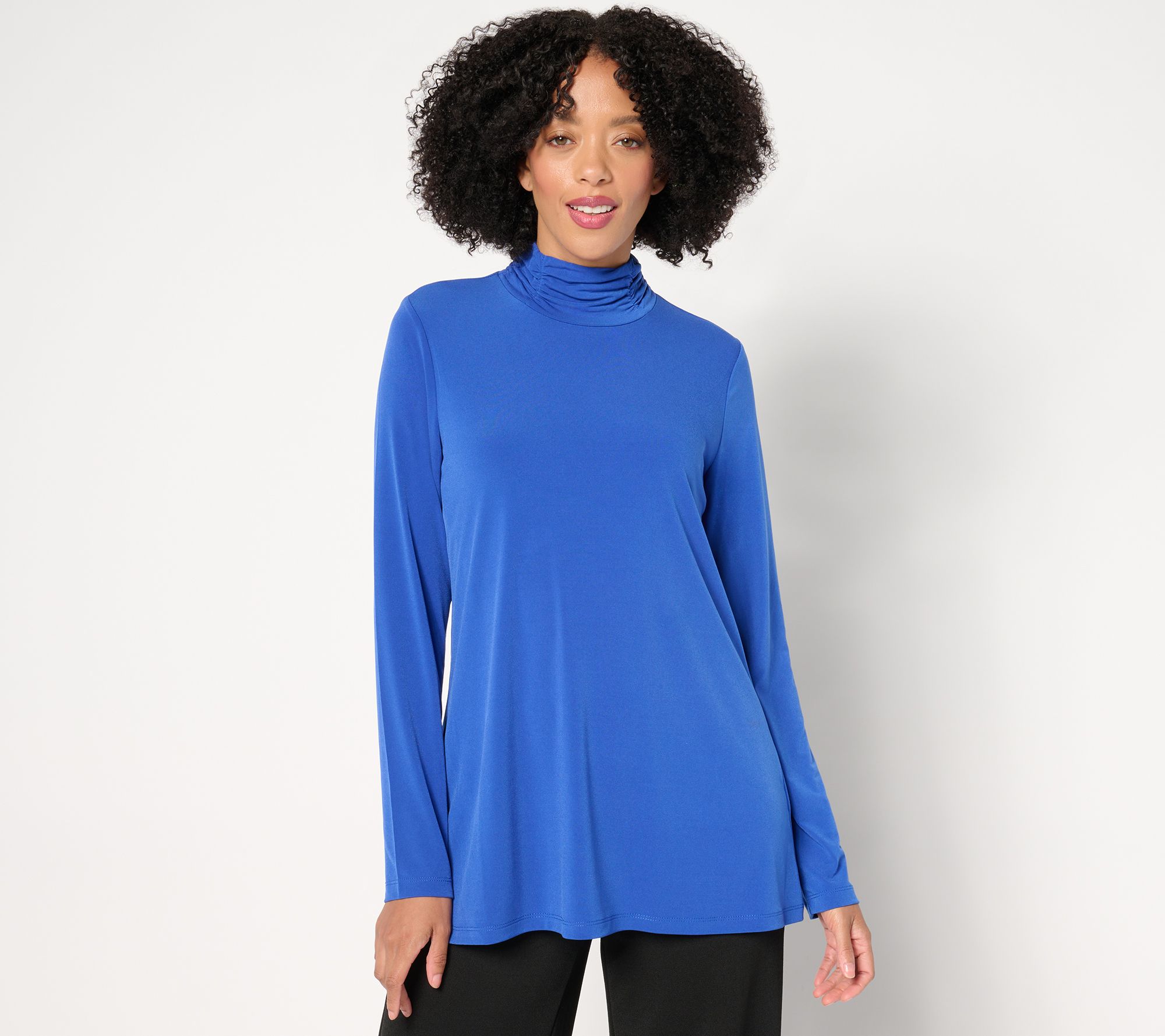 Susan Graver Modern Essentials Reg Liquid Knit A-Line Tunic
