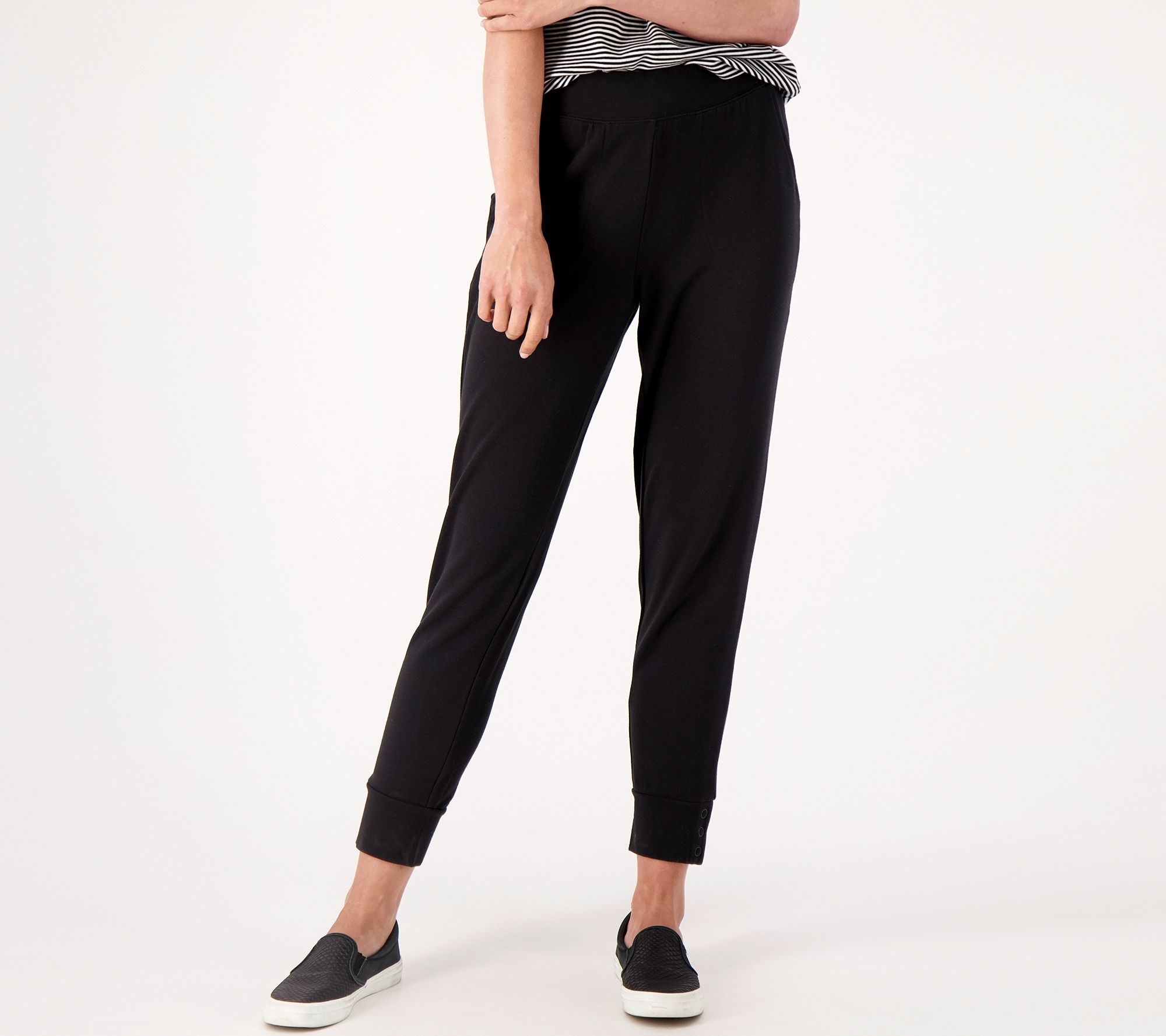 Denim & Co. Active Petite French Terry Pull-On Jogger