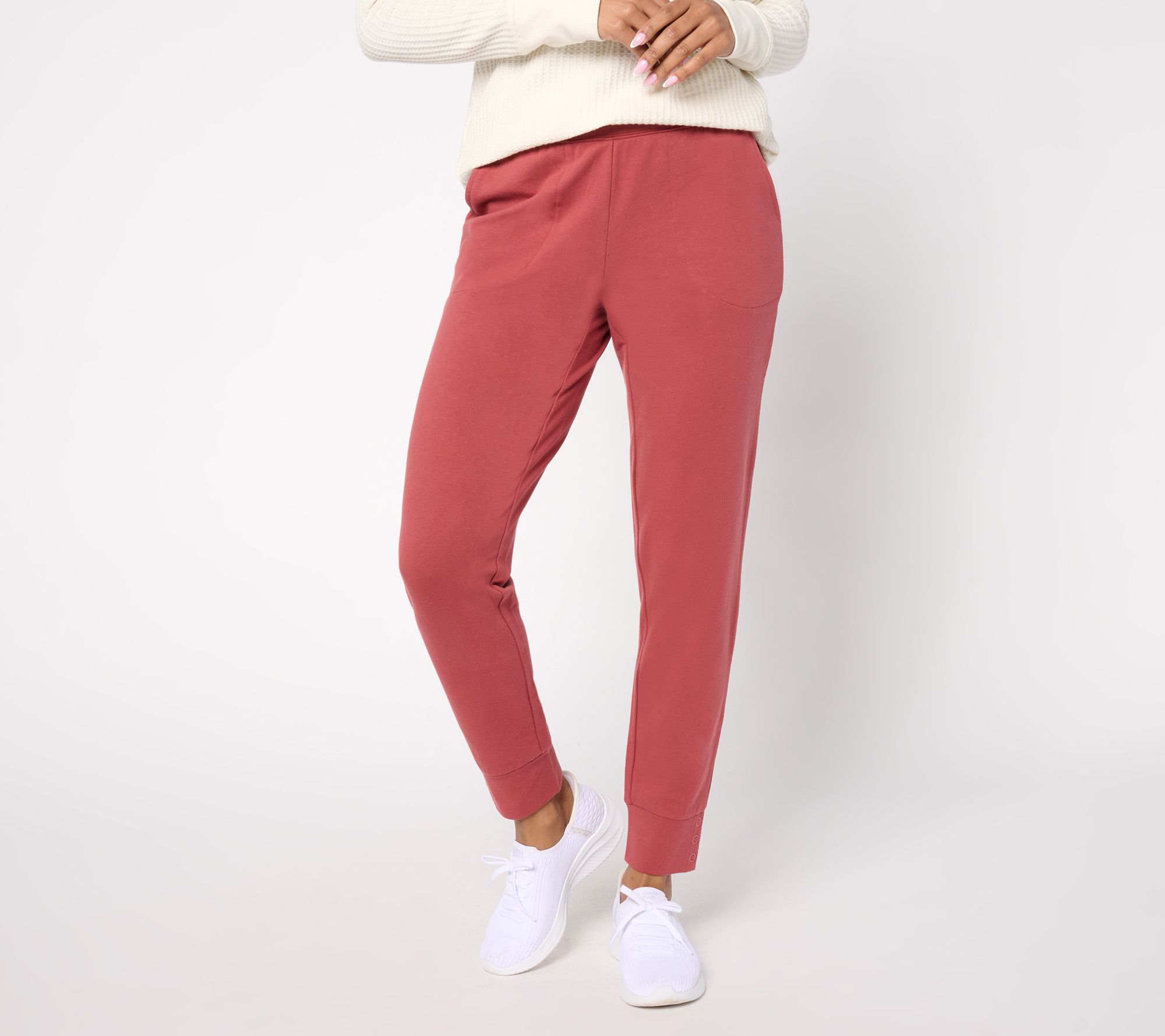 Denim & Co. Active Petite French Terry Pull-On Jogger