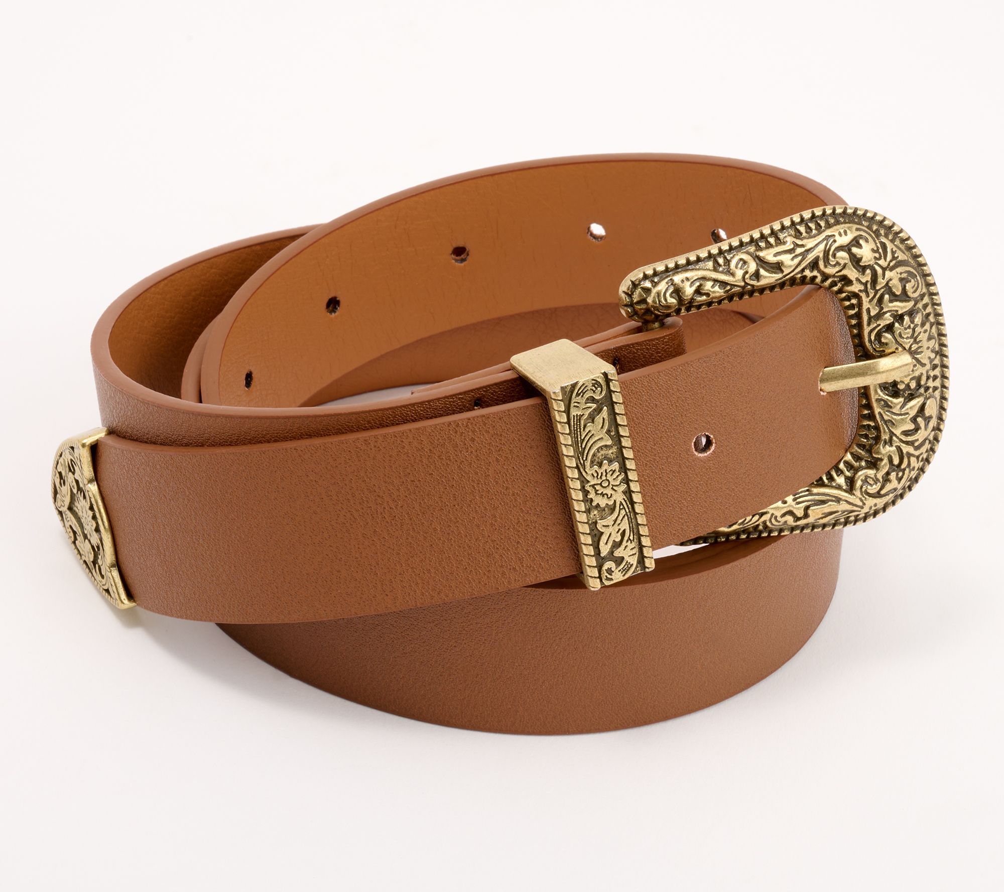 Leave An Impression PU Leather Children Belt (Unisex) Recommended for Ages 24 Months -10 Years Option 2 Is for The Checkered Print Brown