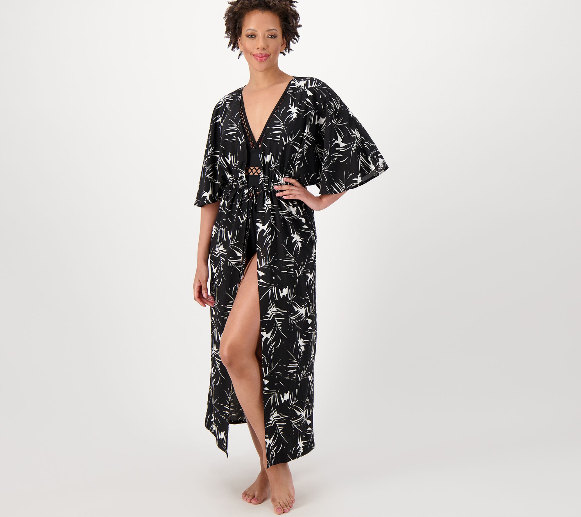 Belle Beach by Kim Gravel Petite Tie Front Cover-Up