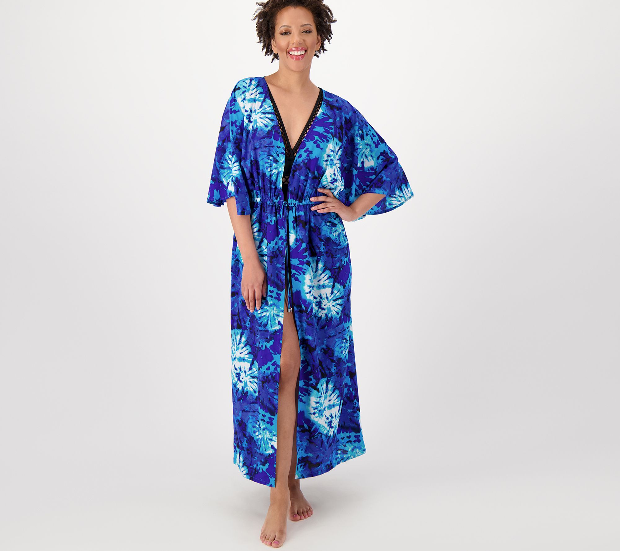 Belle Beach by Kim Gravel Petite Tie Front Cover-Up