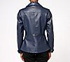 "As Is" Denim & Co. Lamb Leather Moto Jacket with Pockets, 1 of 4