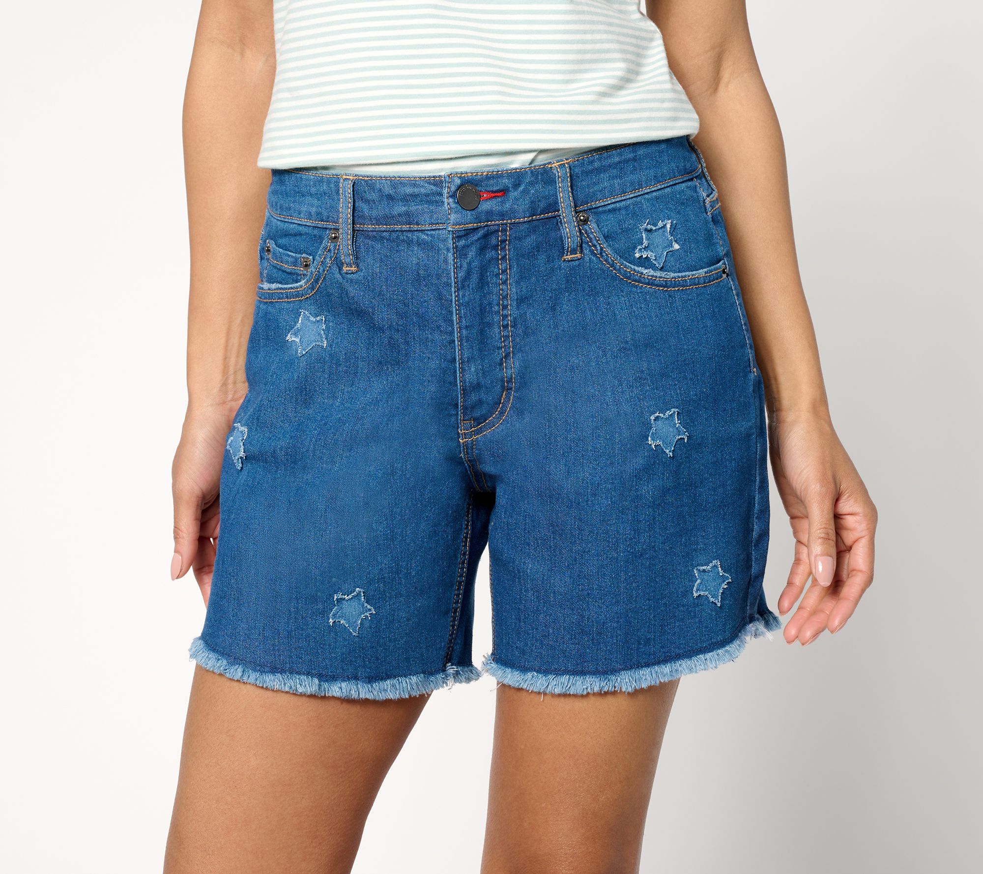 Peace Love World Love Unites Us Denim Short - Indigo
