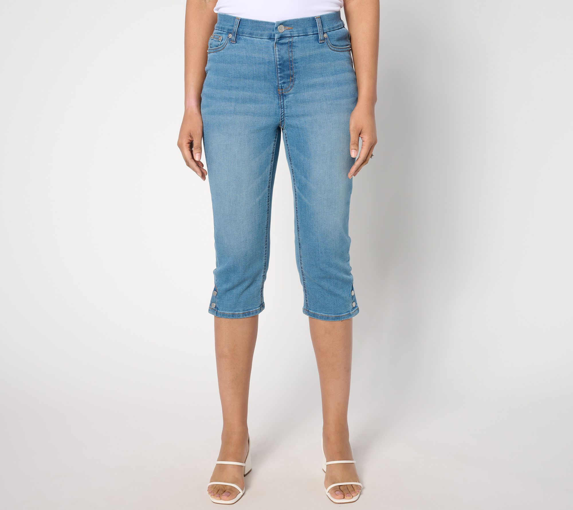 Denim & Co. Regular Easy Stretch Denim Capri Pant