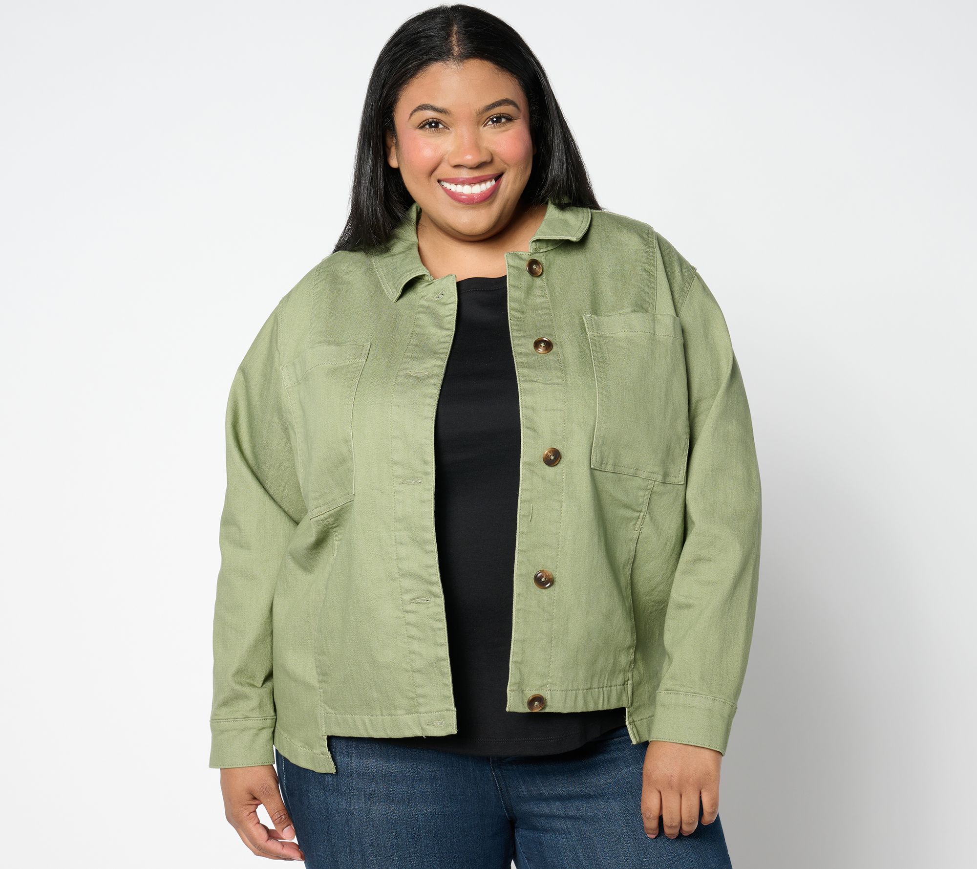 Studio Park X Amy Stran Denim Utility Jacket- Color - QVC.com