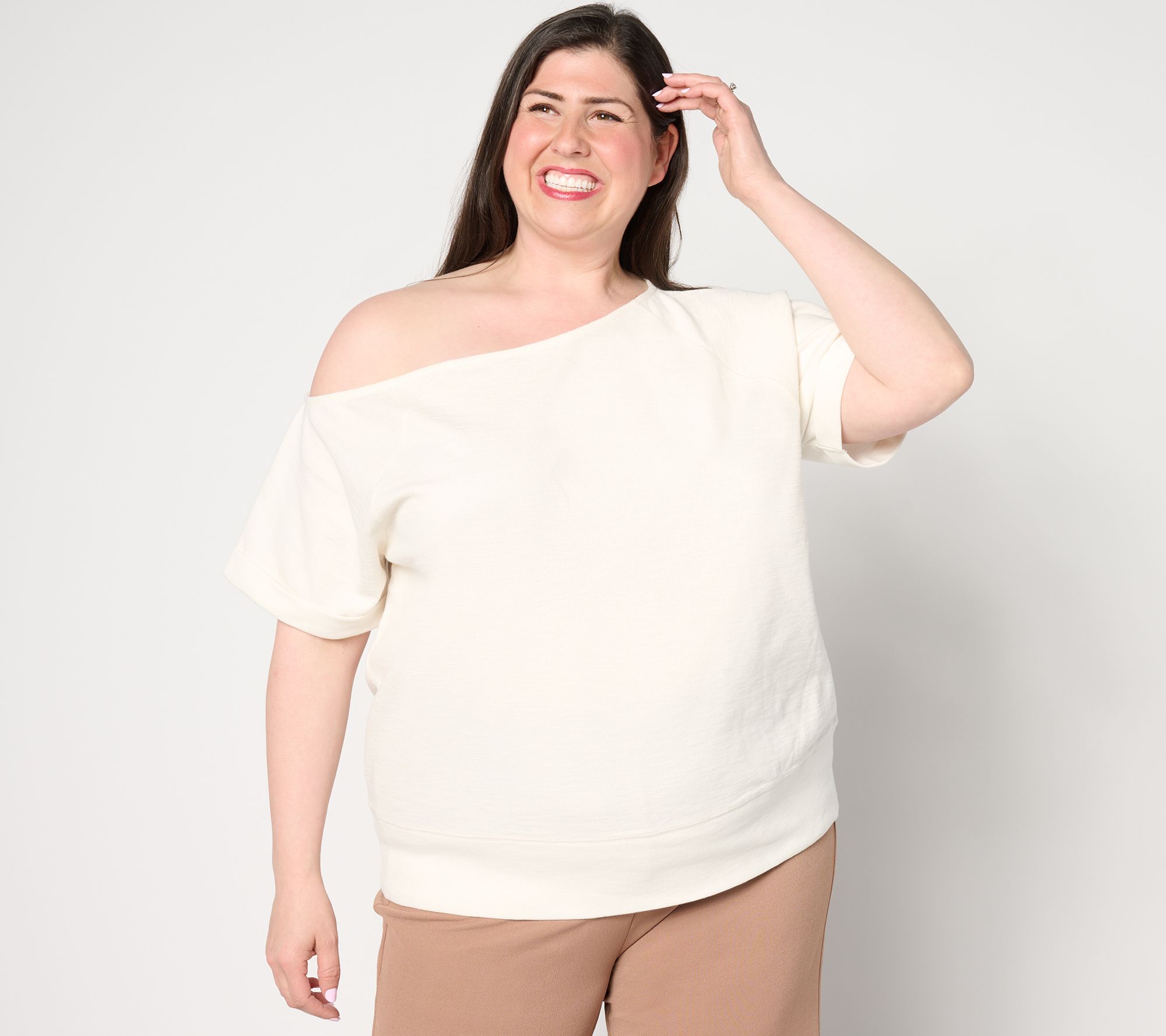 "As Is" BEAUTIFUL by Lawrence Zarian Off-Shoulder Sweatshirt