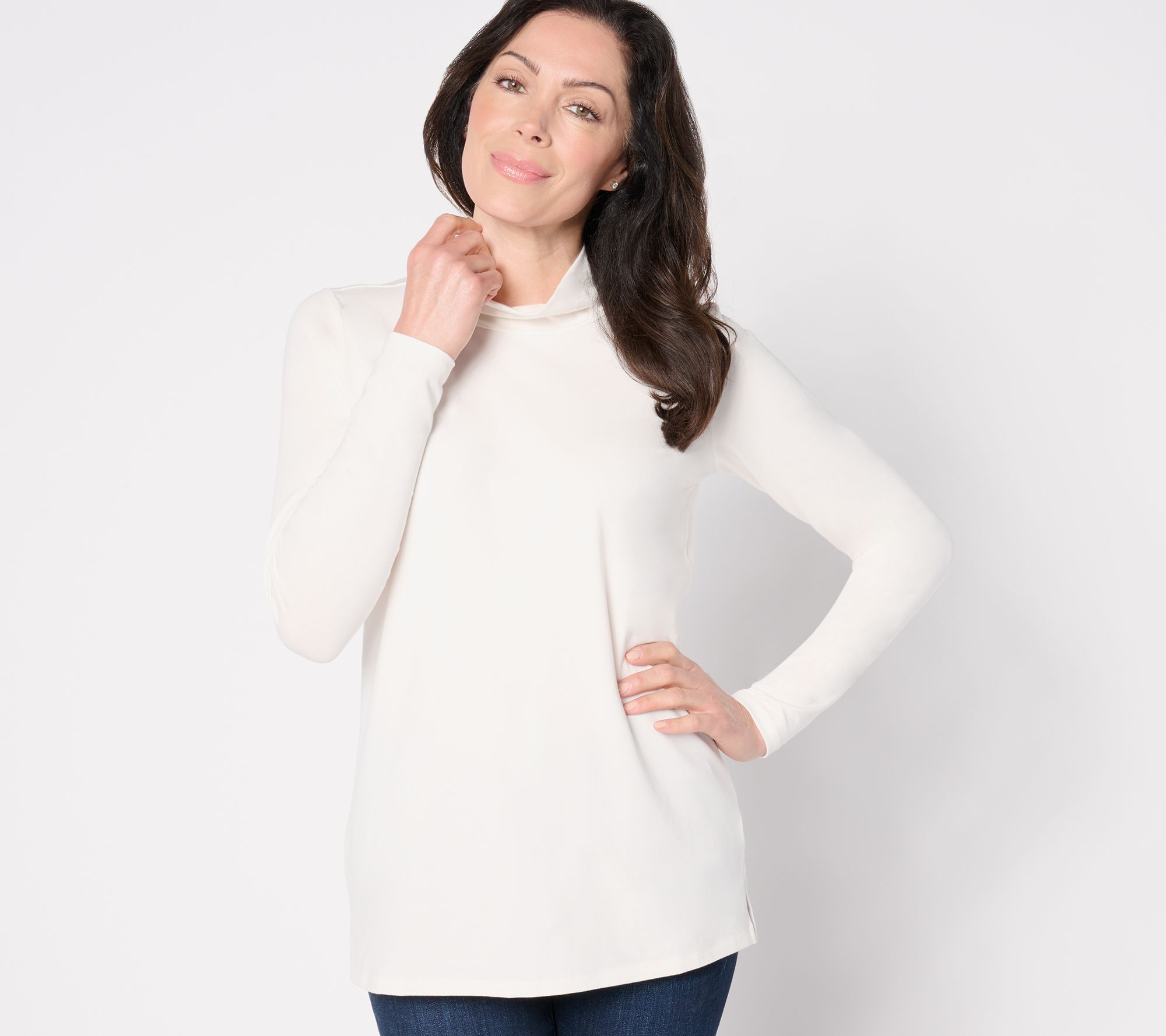 "As Is" Belle by Kim Gravel Primabelle Polished Mock Neck Top