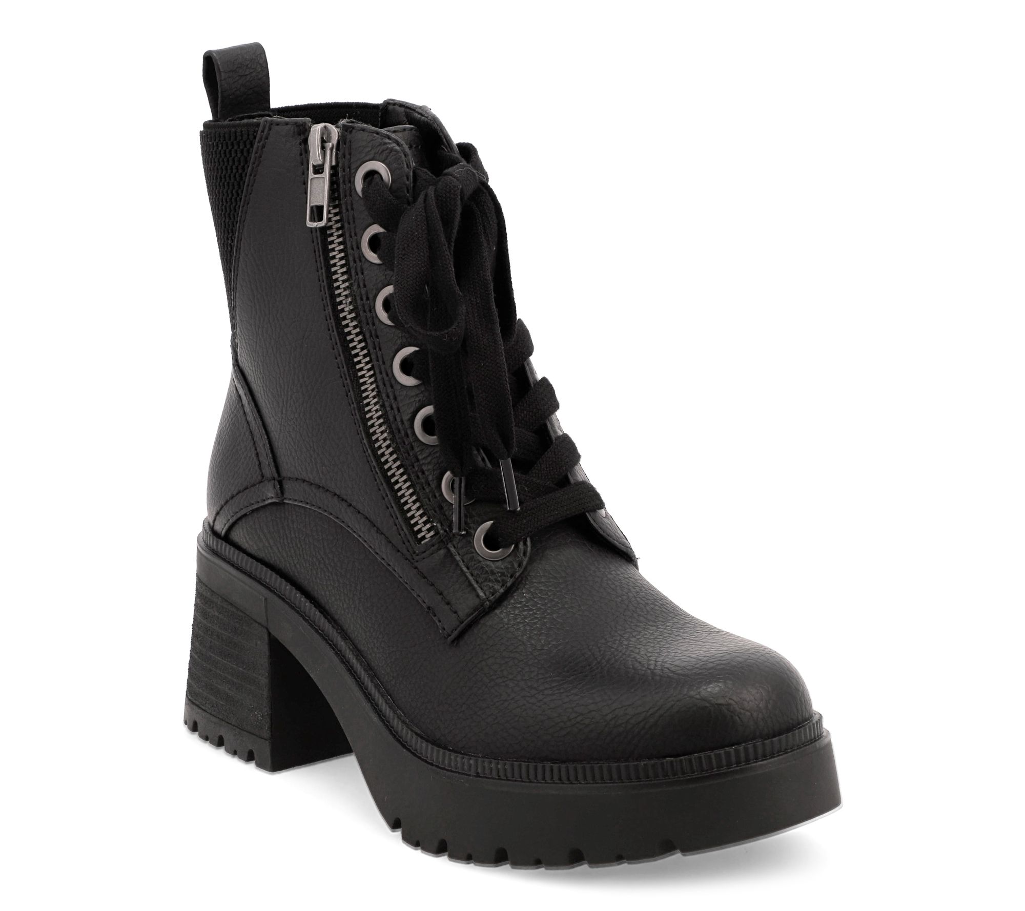 MIA Shoes Lug Sole Lace-Up Boots - Idalia