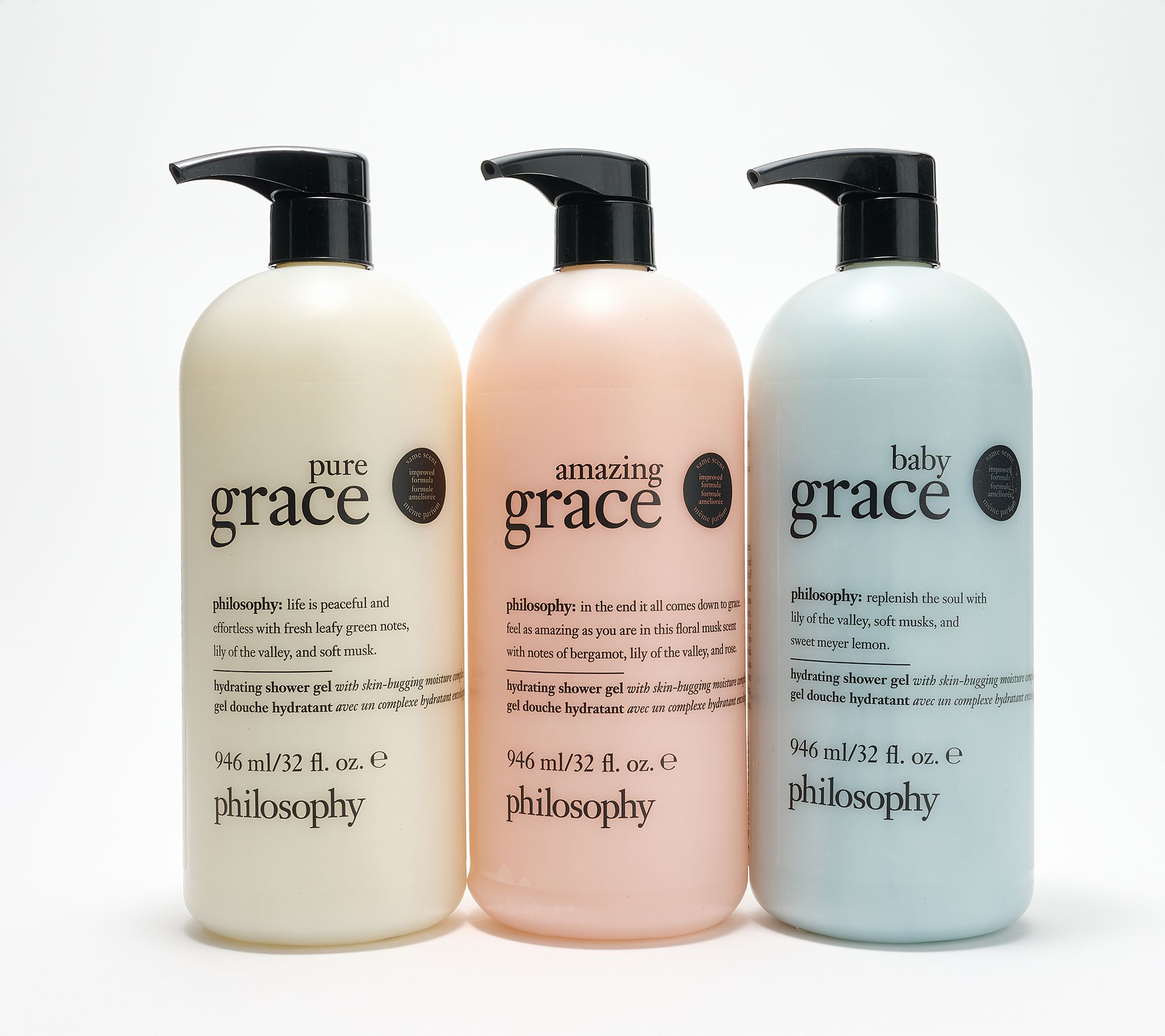  philosophy supersize grace icons fragrance trio 32oz shower gel - A690436
