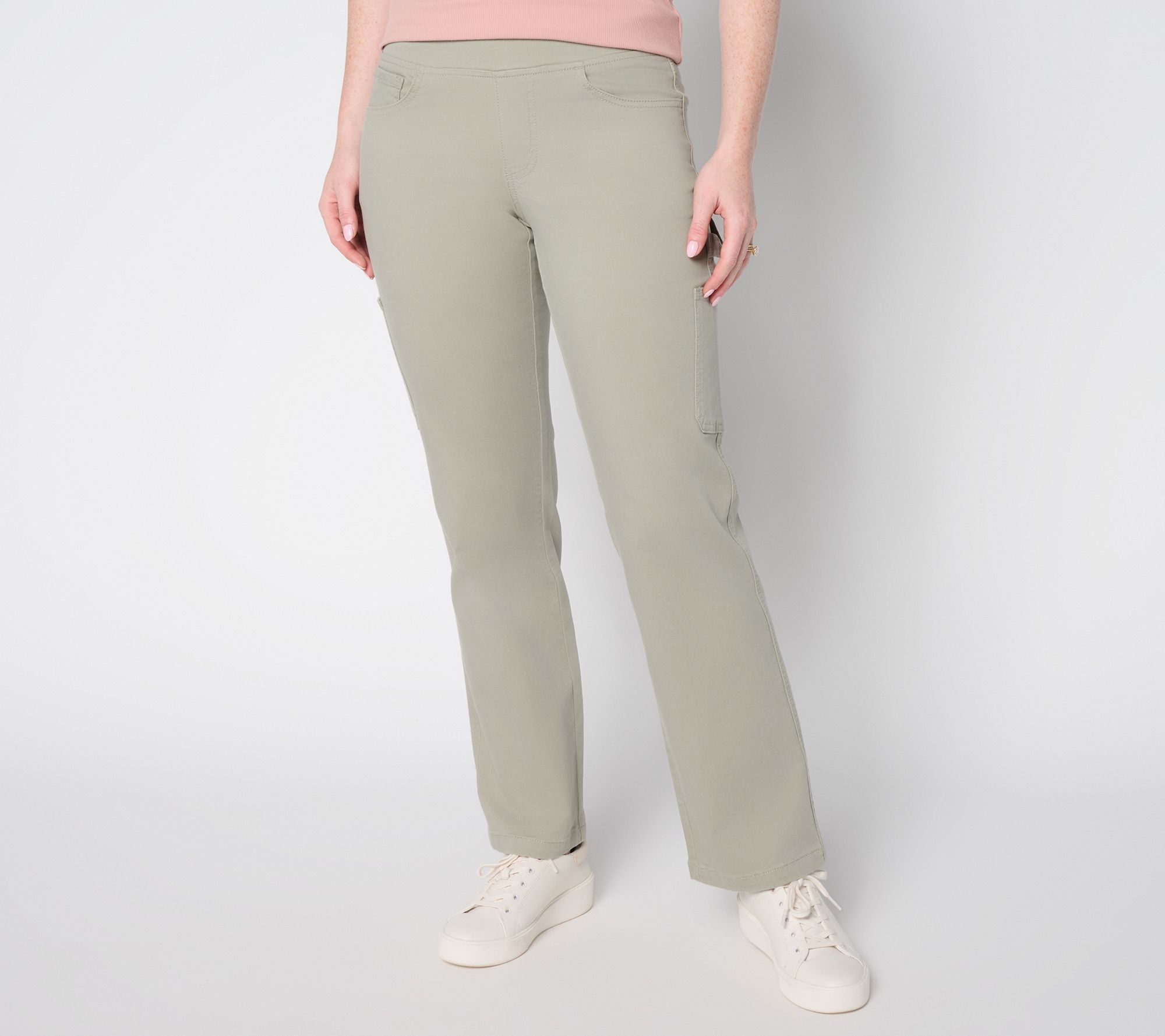 Belle by Kim Gravel Petite TripleLuxe Twill Pull On Carpenter Jean