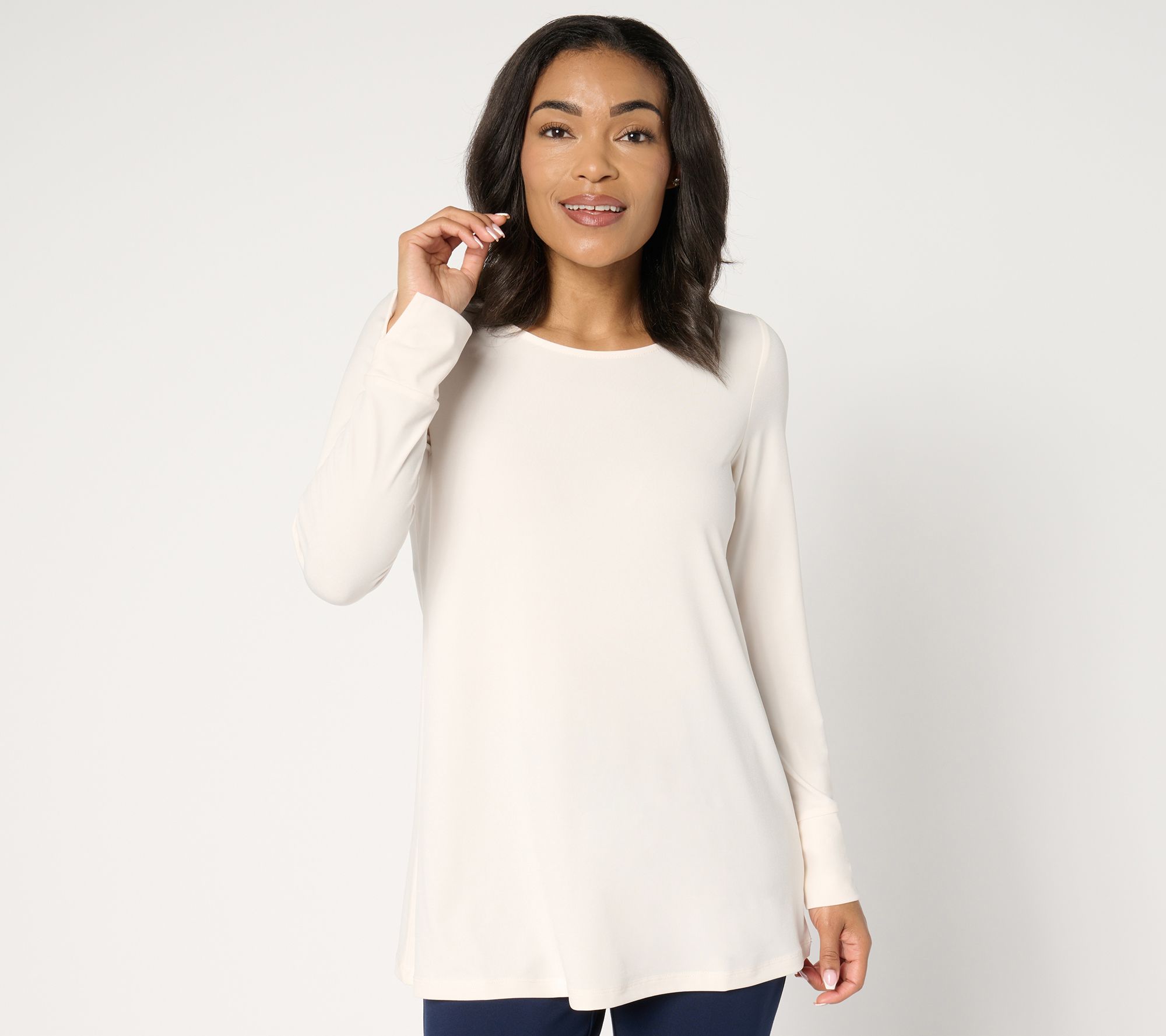 "As Is" Susan Graver Modern Essentials Pet Liquid Knit Tunic