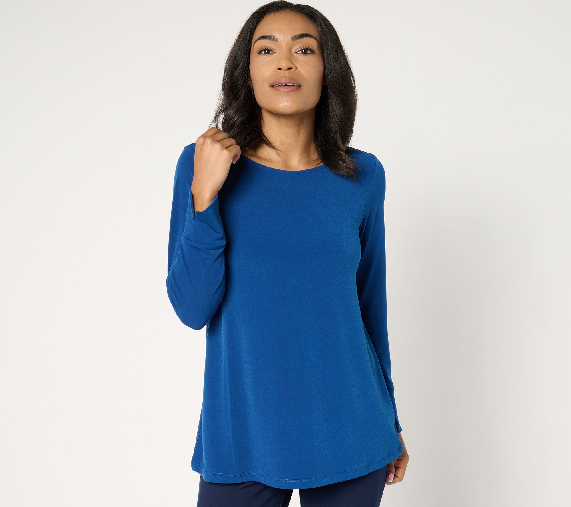 "As Is" Susan Graver Modern Essentials Pet Liquid Knit Tunic