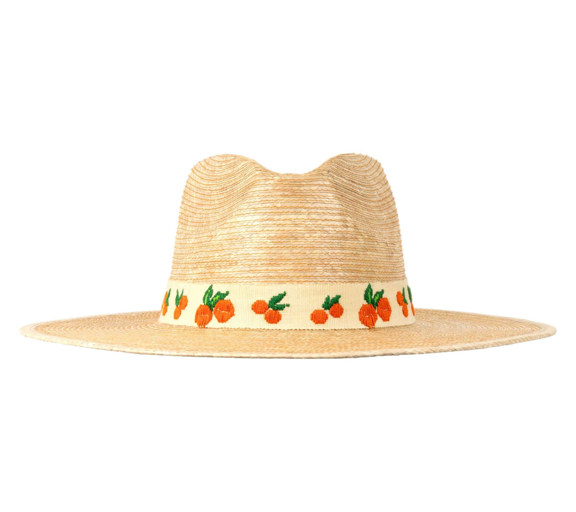 Sunshine Tienda Palm Hat, Bright Orange and White main image 1