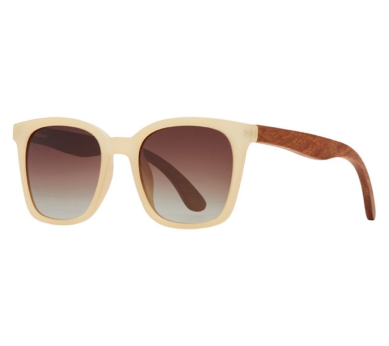 Blue Planet Eco-Eyewear Alaina Polarized Wood Sunglasses