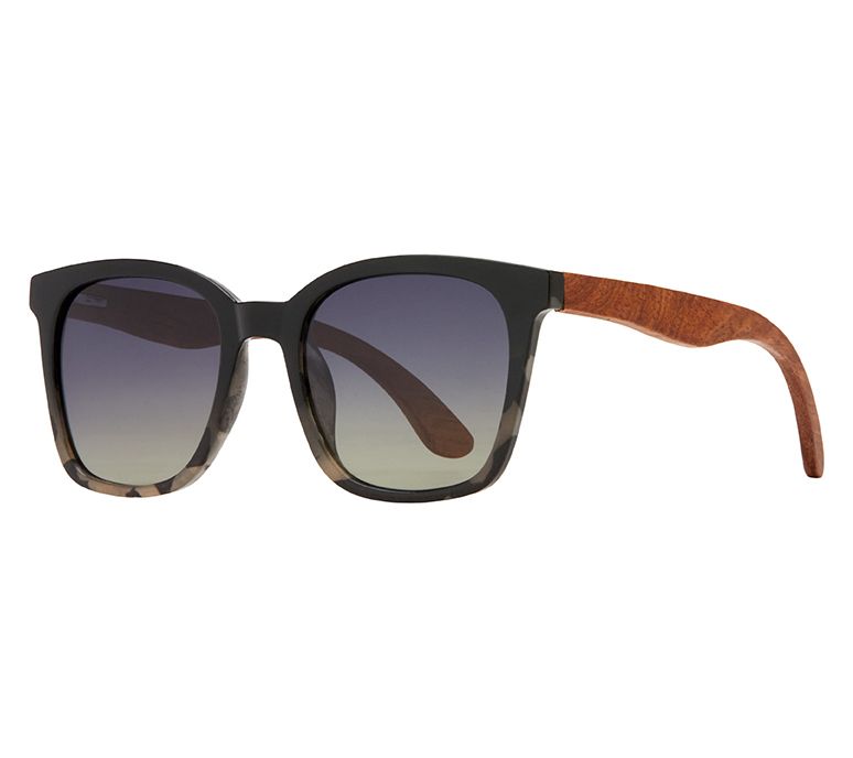 Blue Planet Eco-Eyewear Alaina Polarized Wood Sunglasses