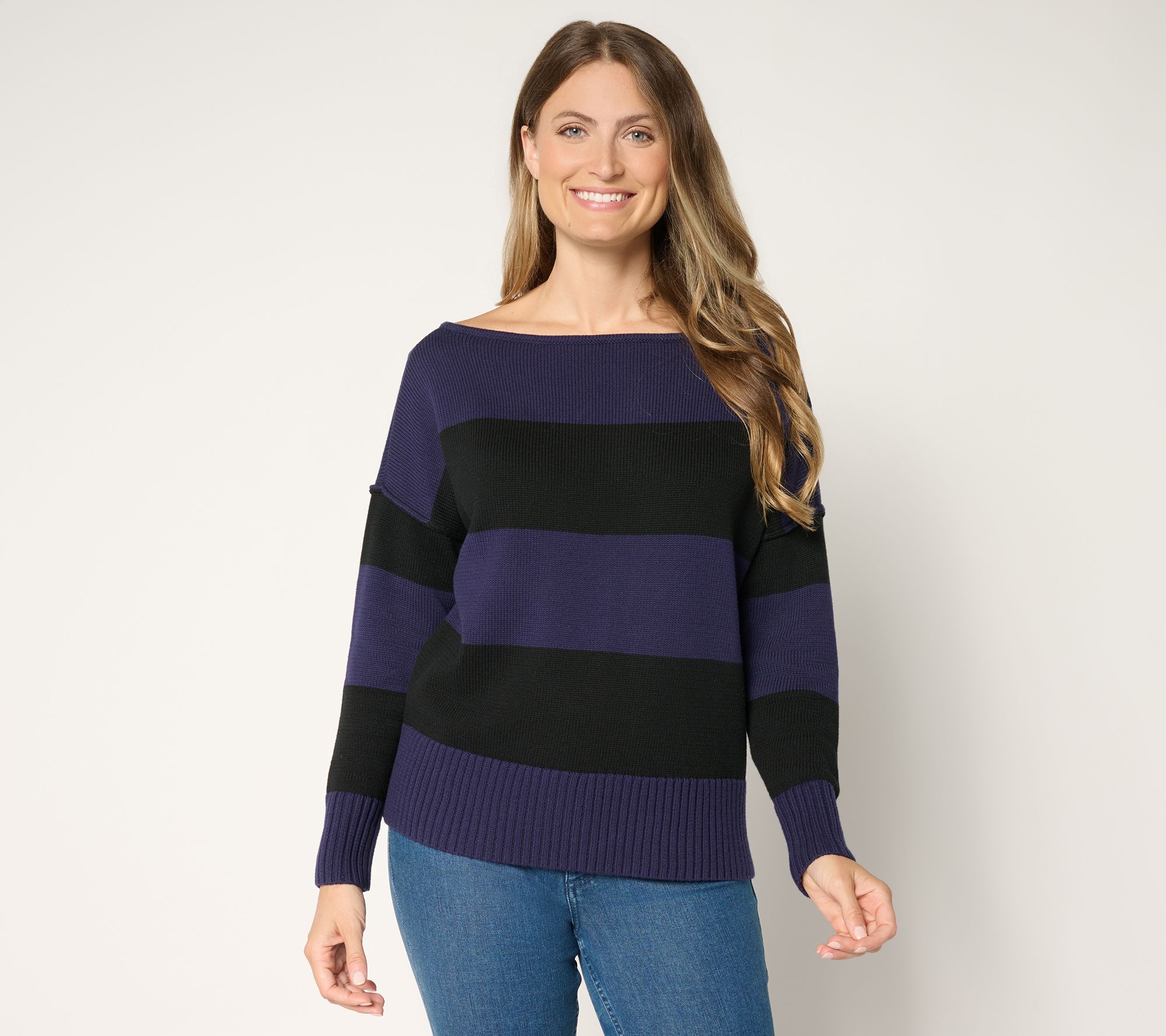 Studio Park x Amy Stran 100% Cotton One Shoulder Sweater