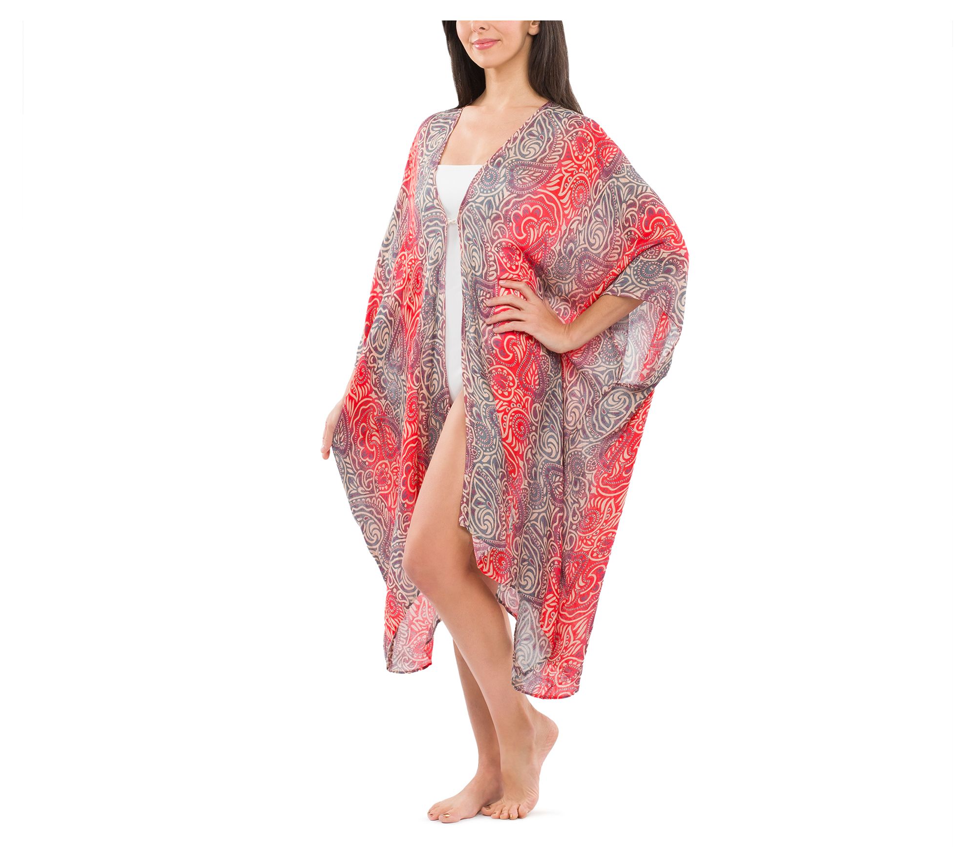 Patricia Nash Short Ruana Beach Cover-Up in Greek Ombre