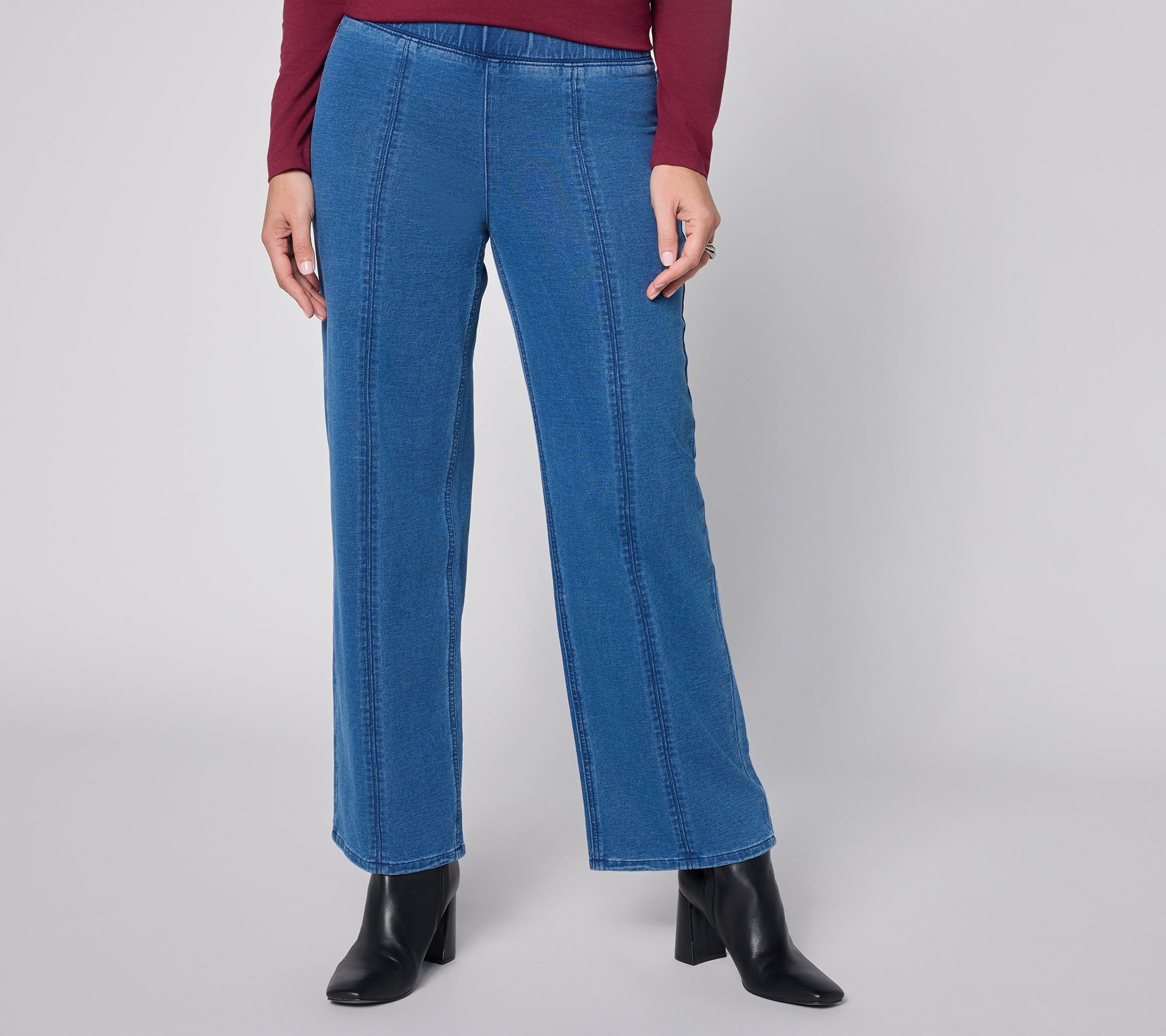 Denim & Co. Regular Knit Denim Trouser Jeans