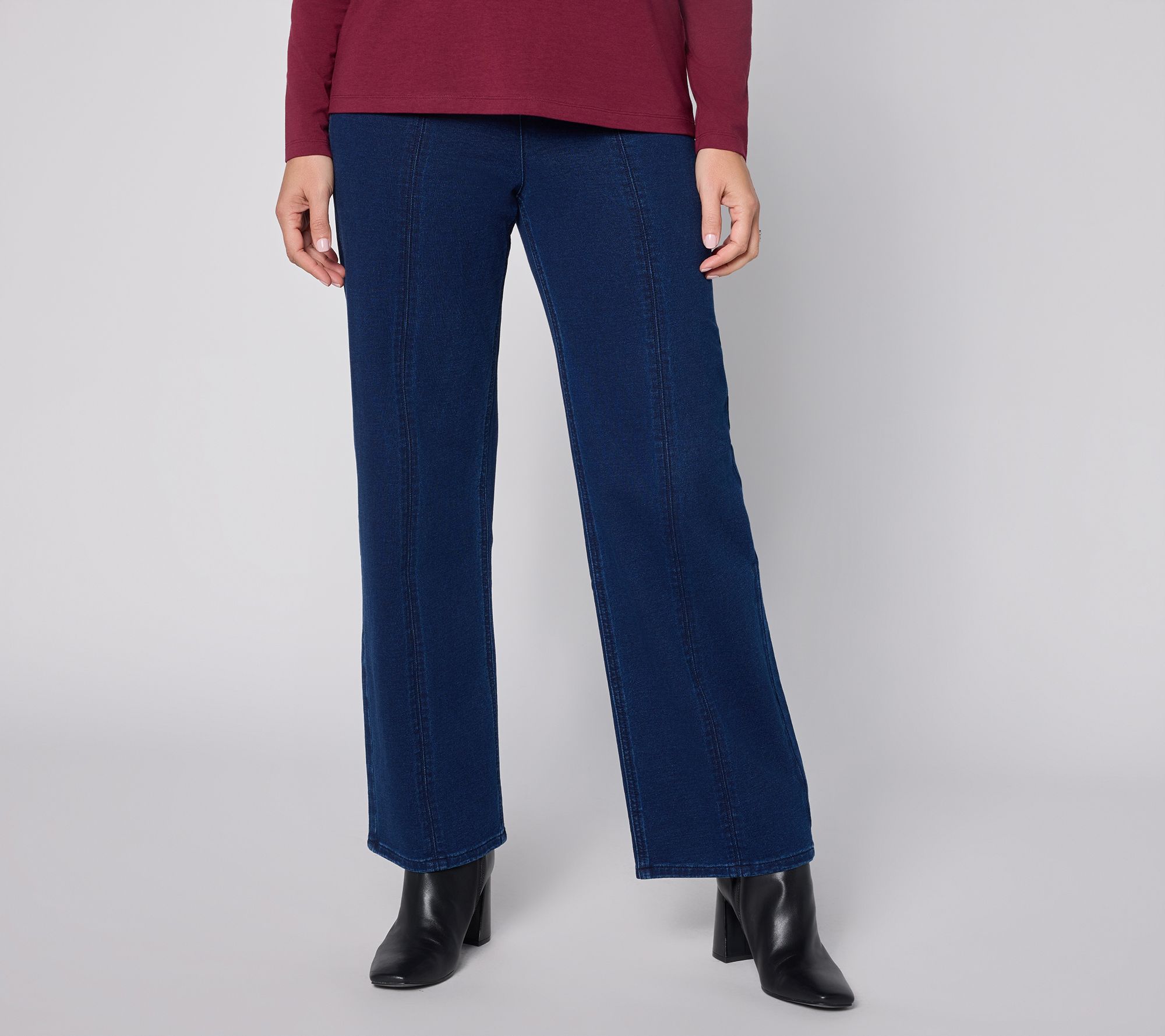 Denim & Co. Regular Knit Denim Trouser Jeans