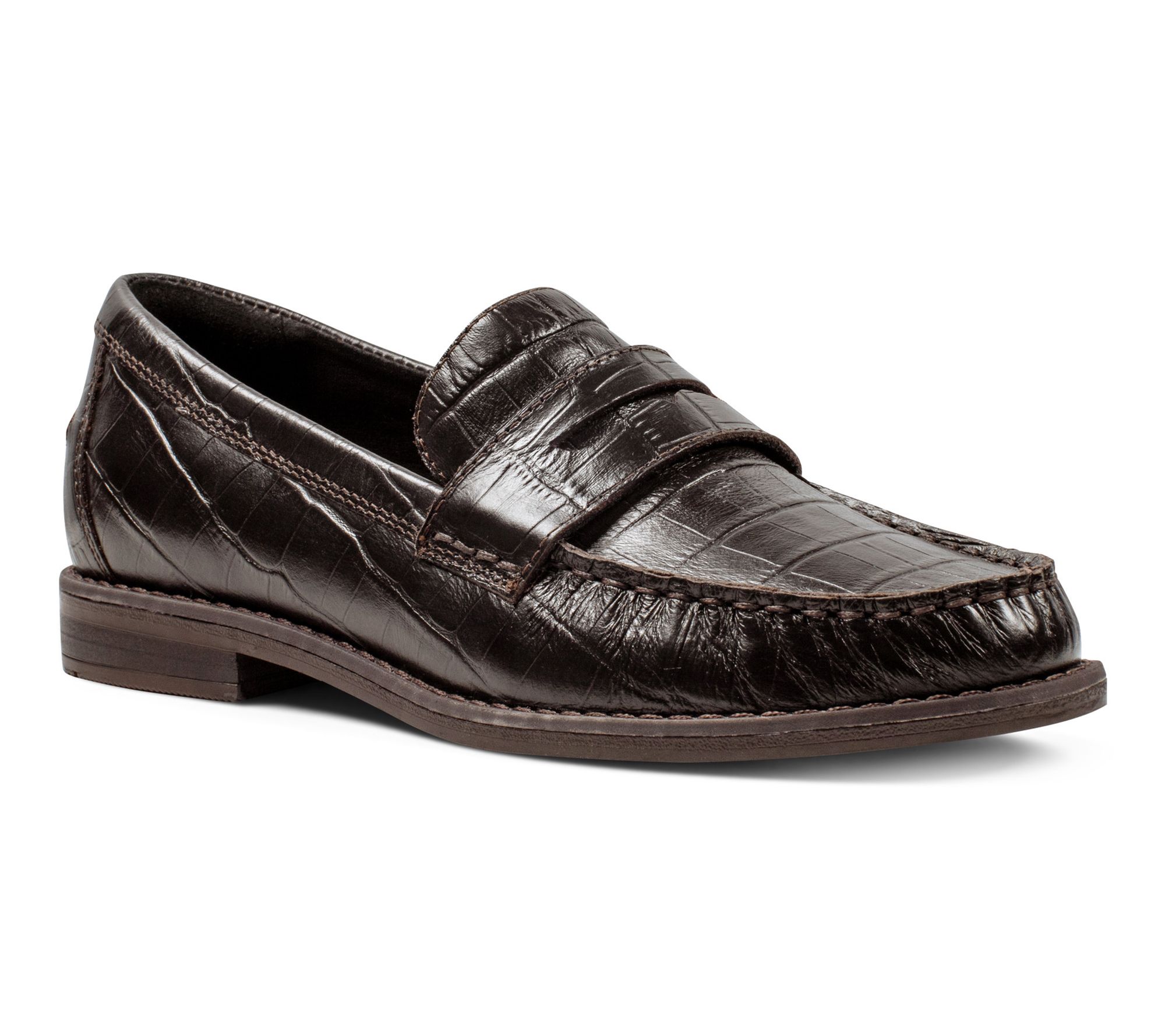 Rockport Weslin Leather Moc Toe Penny Loafers