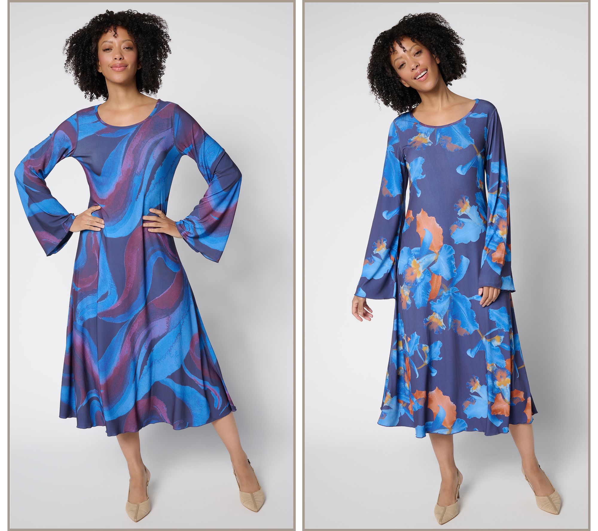 "As Is" Women with Control Reversible Pet Midi Dress Midi Dress