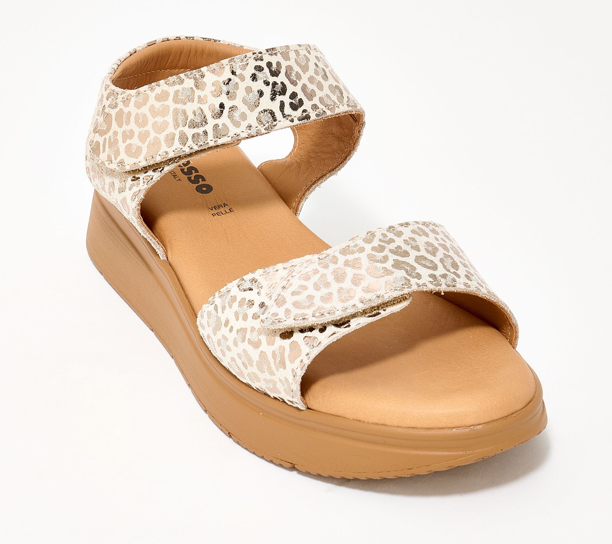Adesso Leather Adjustable Sports Wedge Sandals- Priya