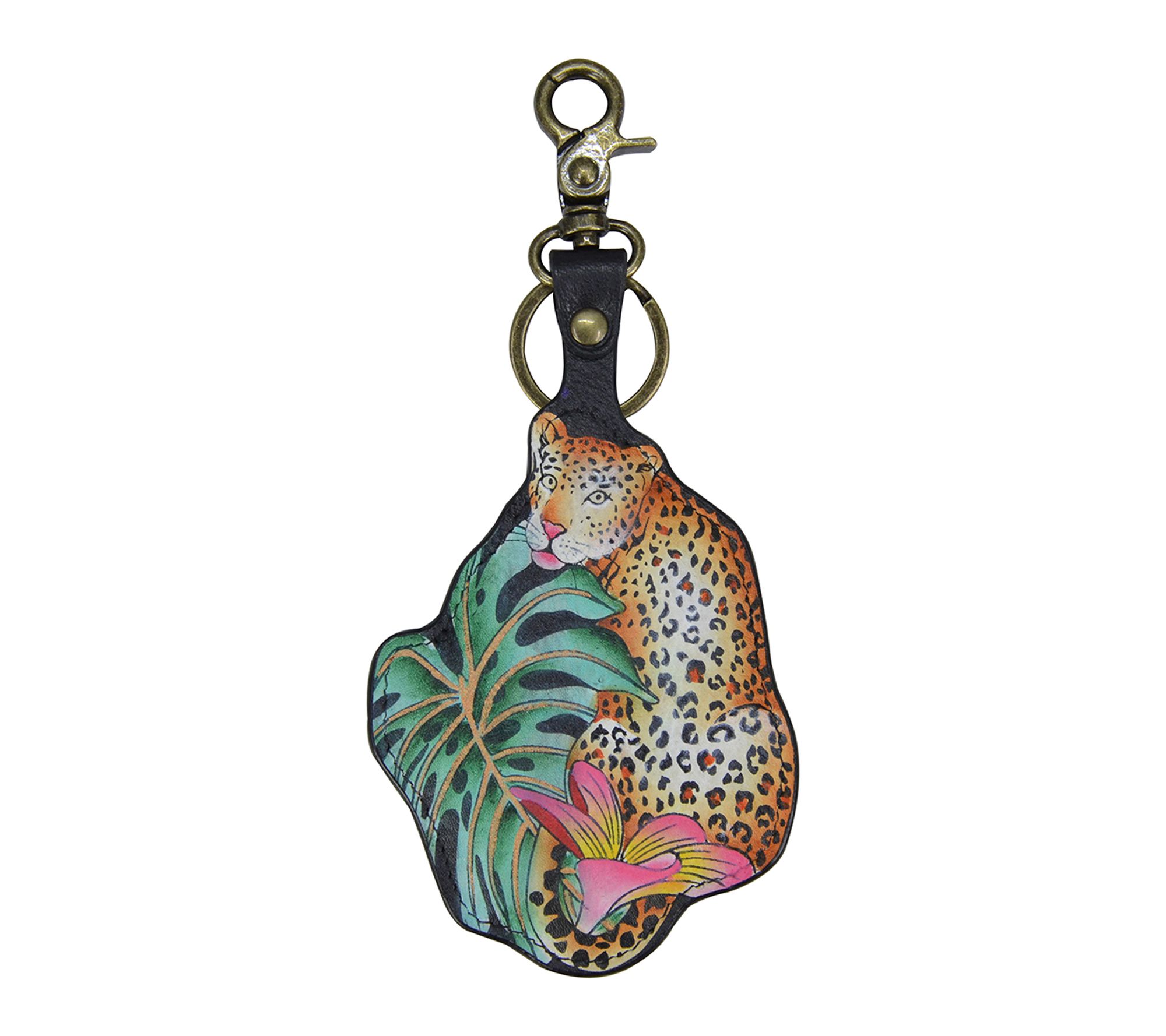 Anushcka Painted Leather Bag Charm - Keycharms