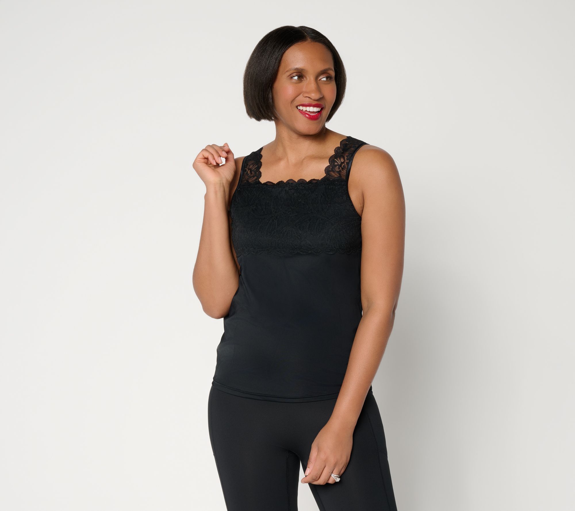 Breezies Lace Seamless Square Neckline Camisole