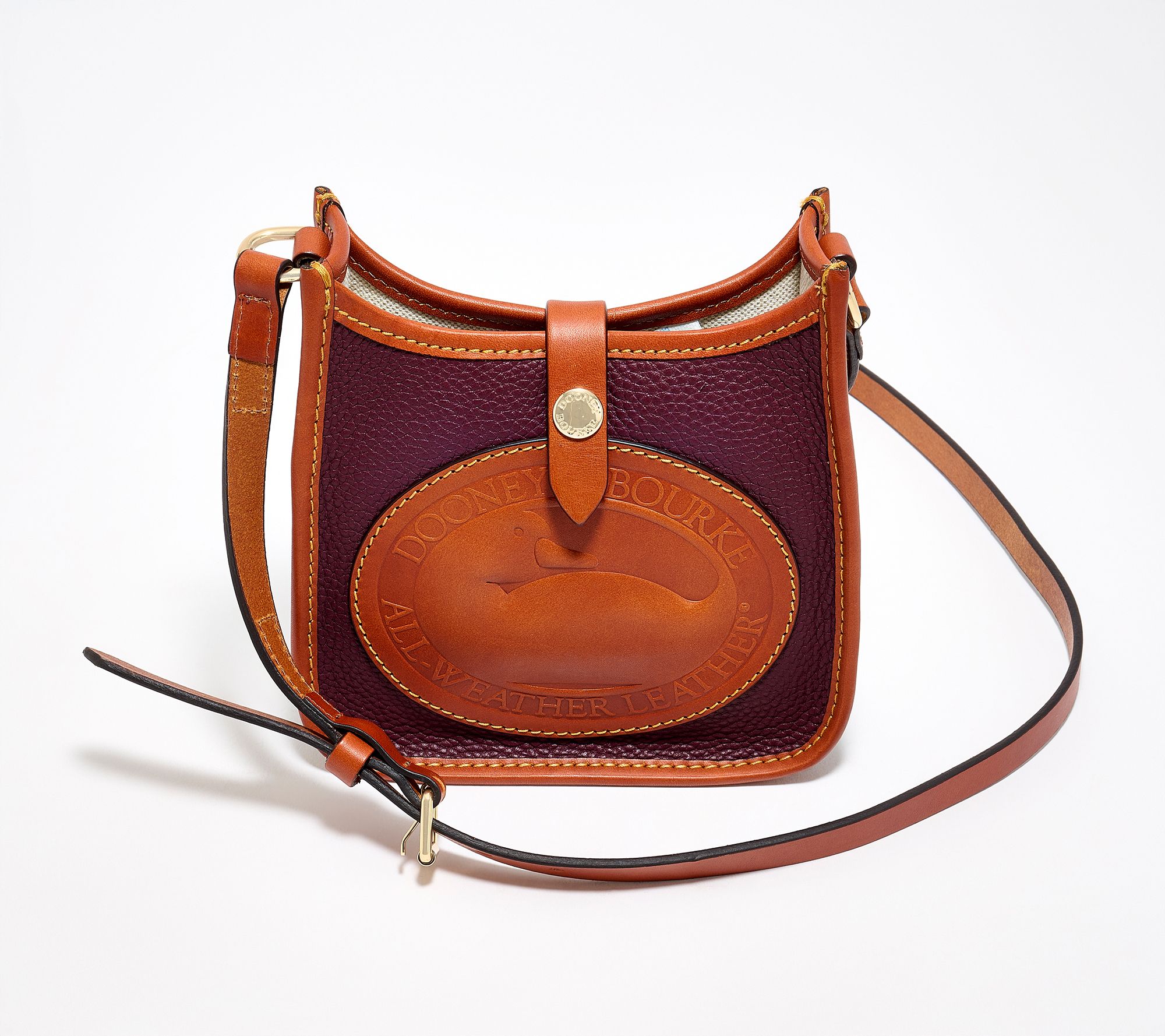 Dooney & Bourke Leather Heritage Duck Mini Messenger Crossbody