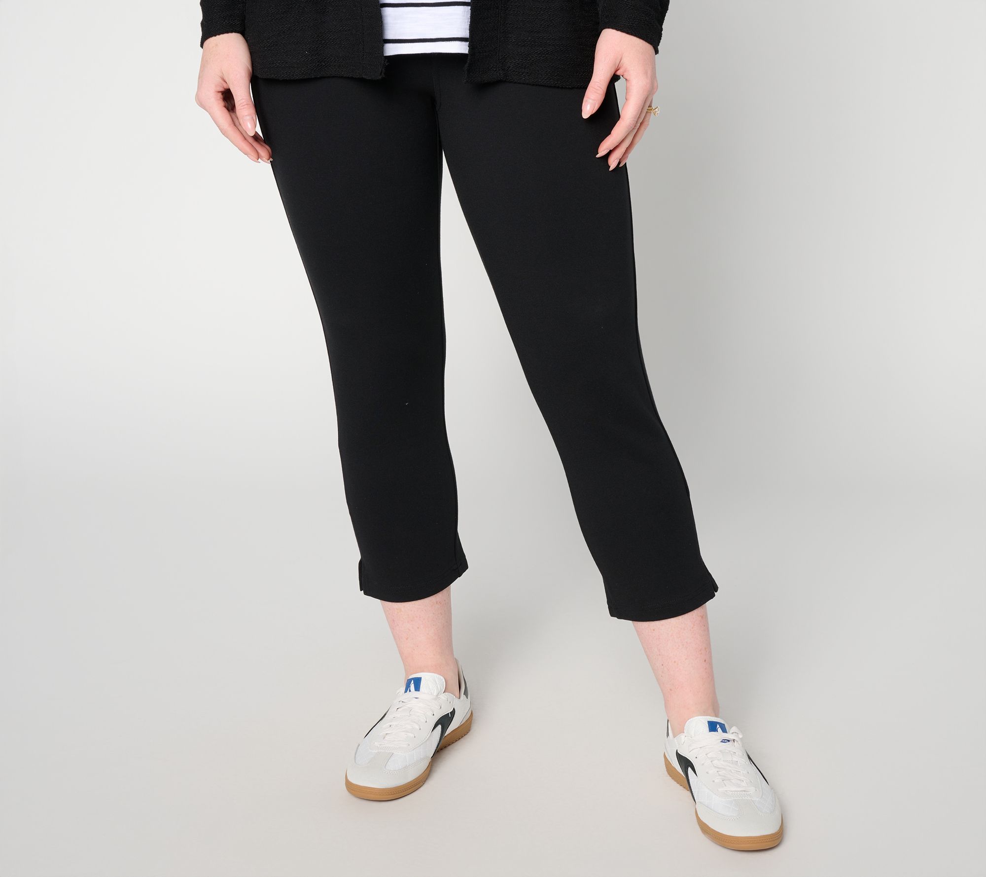 Belle by Kim Gravel Regular Ponte Coastal Cropped Pant