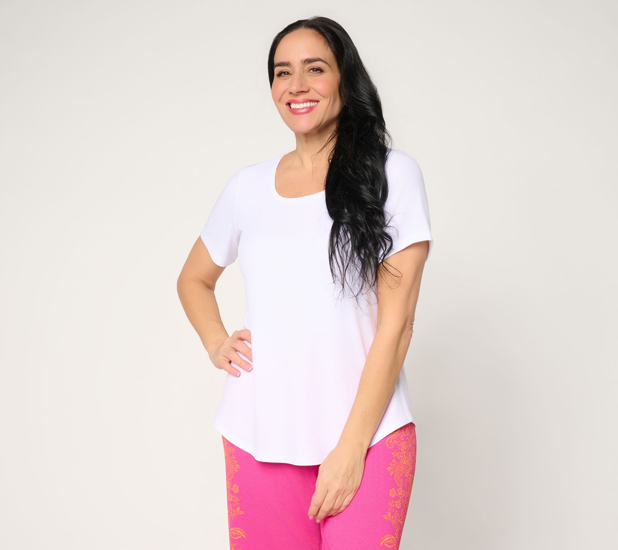 Susan Graver Essentials Liquid Knit Square Neck Top