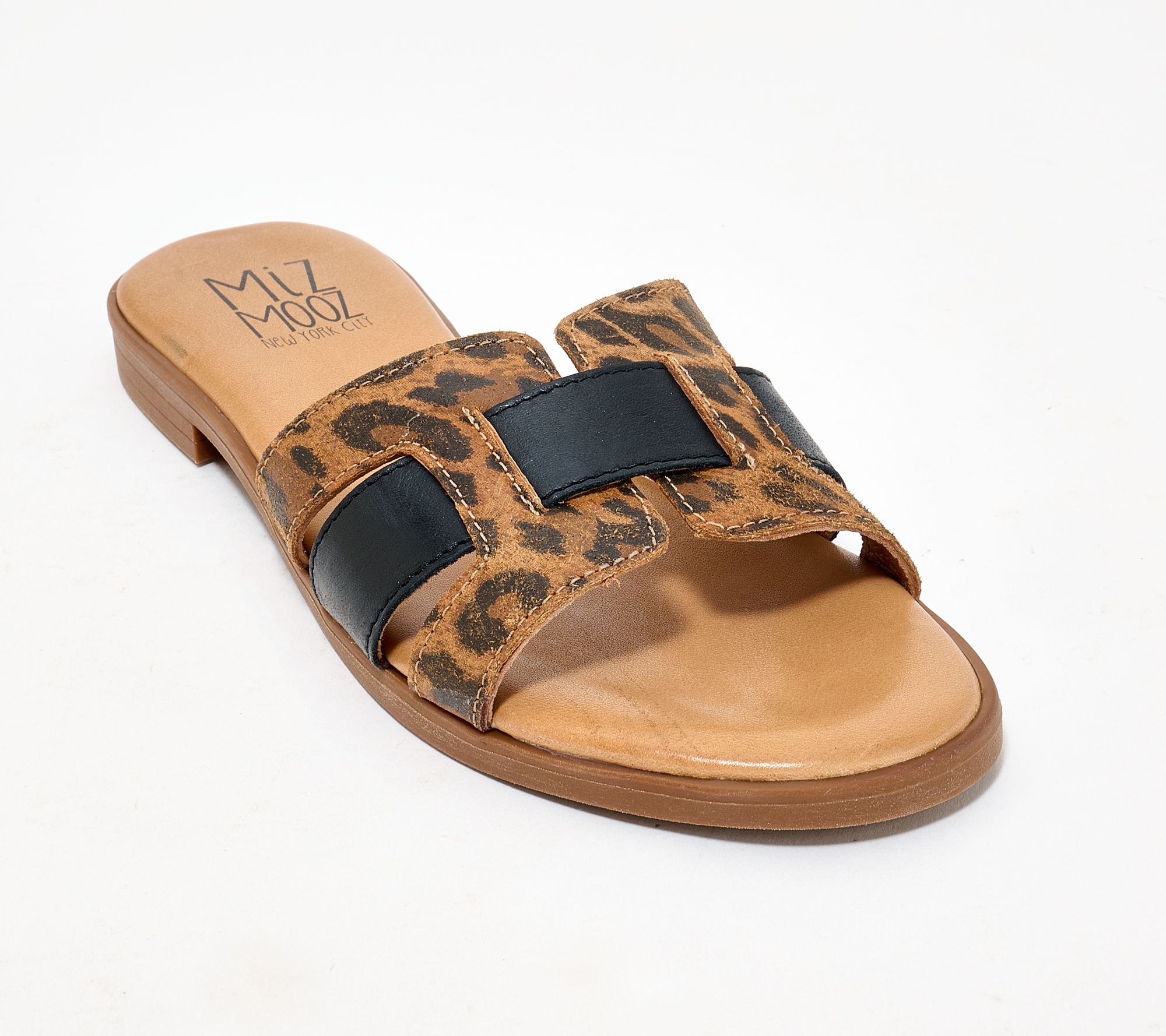 Miz Mooz Leather Colorblocked Slide Sandals - Lennyn