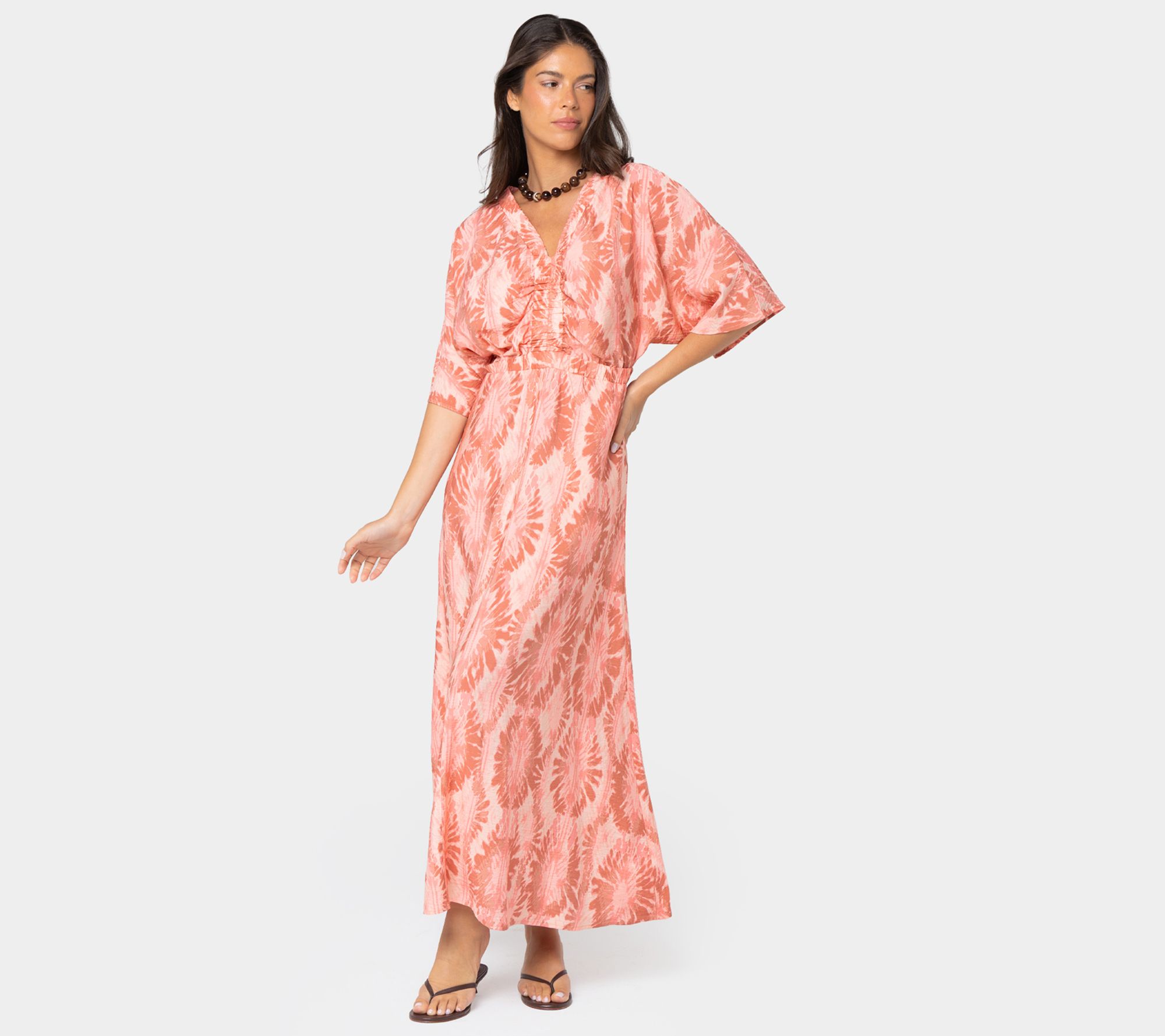 Peace Love World Boheme Printed V-Neck Maxi Dress