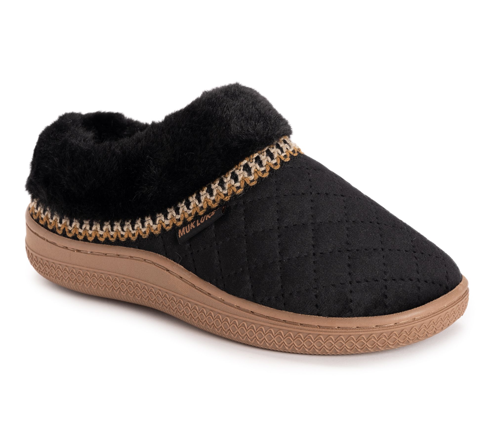  Muk Luks Cozy Quilted Velvet Clogs -Charlee