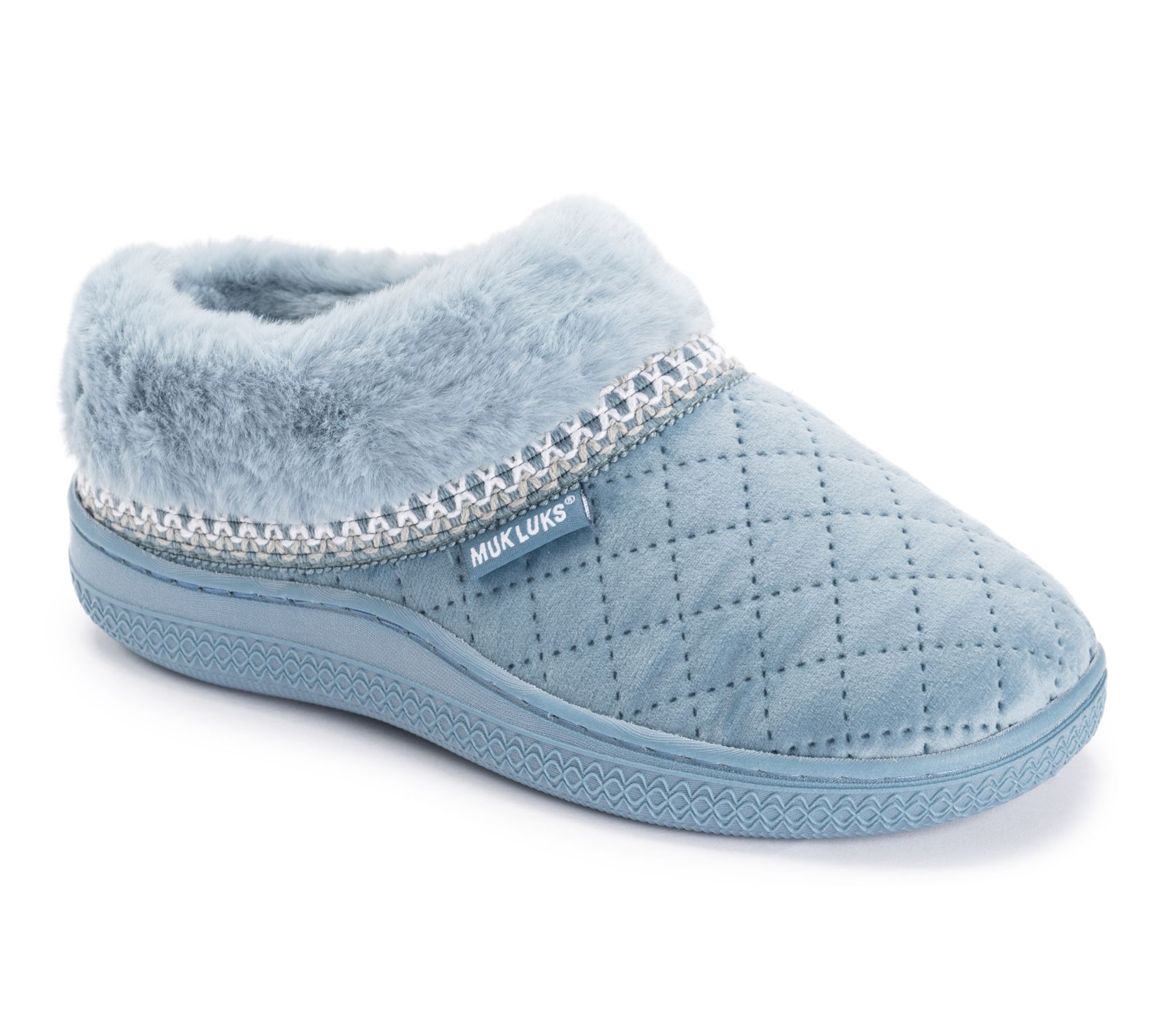 Muk Luks Cozy Quilted Velvet Clogs -Charlee