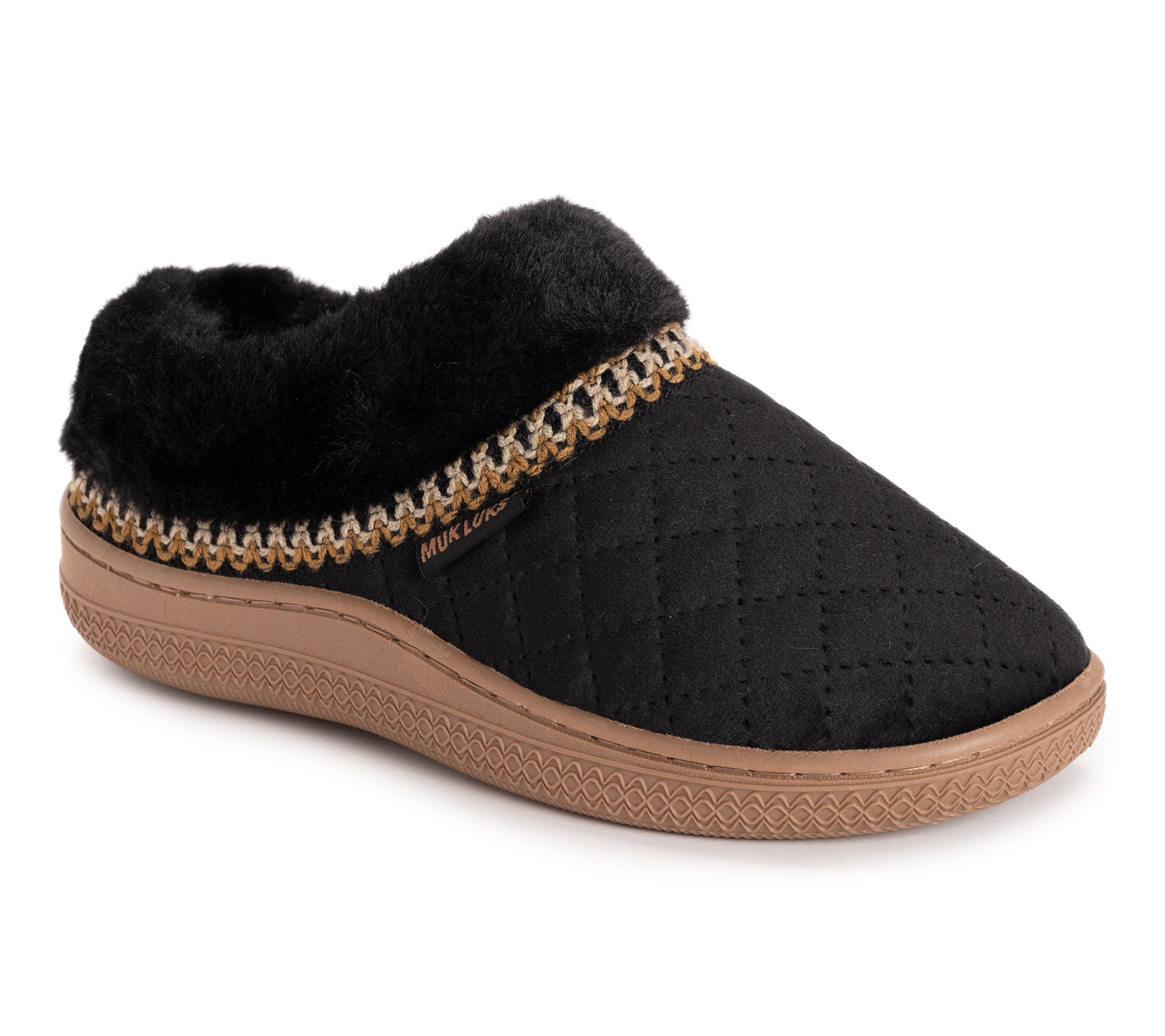 Muk Luks Cozy Quilted Velvet Clogs -Charlee