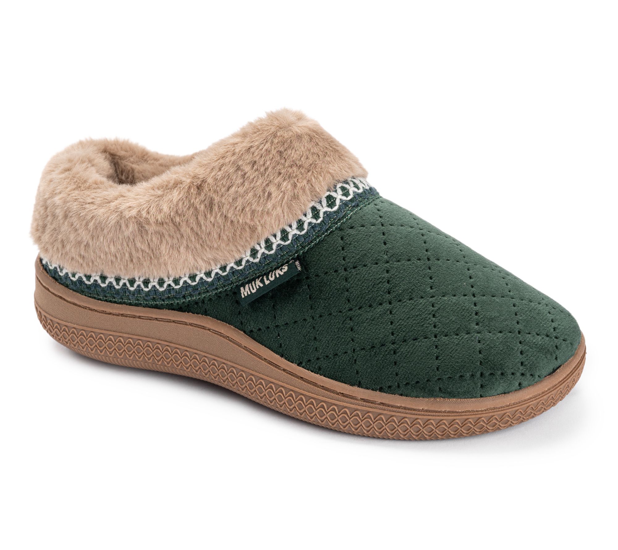 Muk Luks Cozy Quilted Velvet Clogs -Charlee