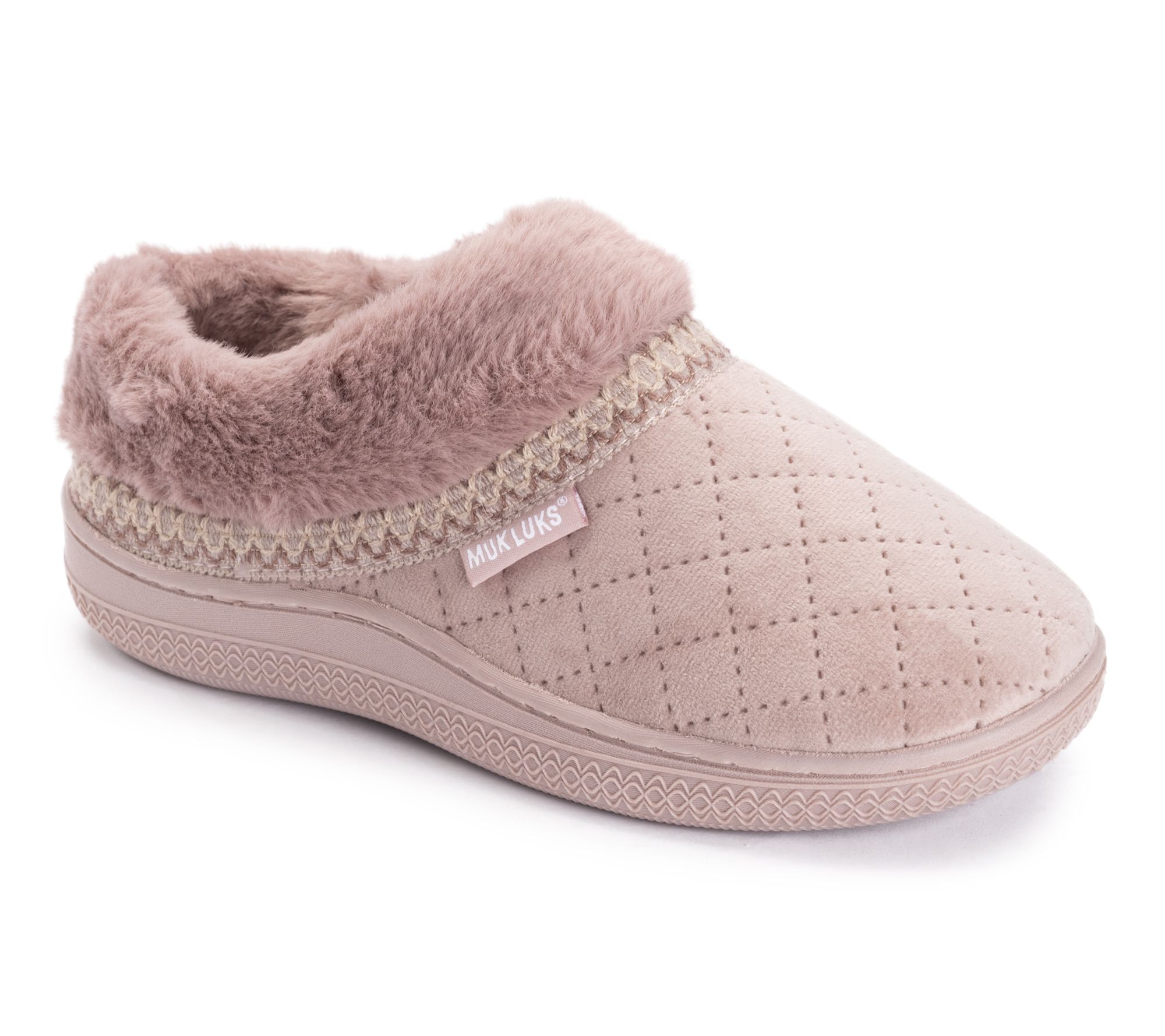 Muk Luks Cozy Quilted Velvet Clogs -Charlee