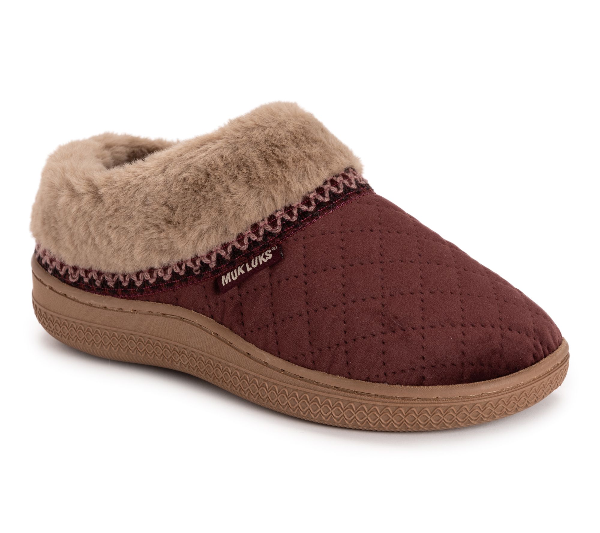 Muk Luks Cozy Quilted Velvet Clogs -Charlee