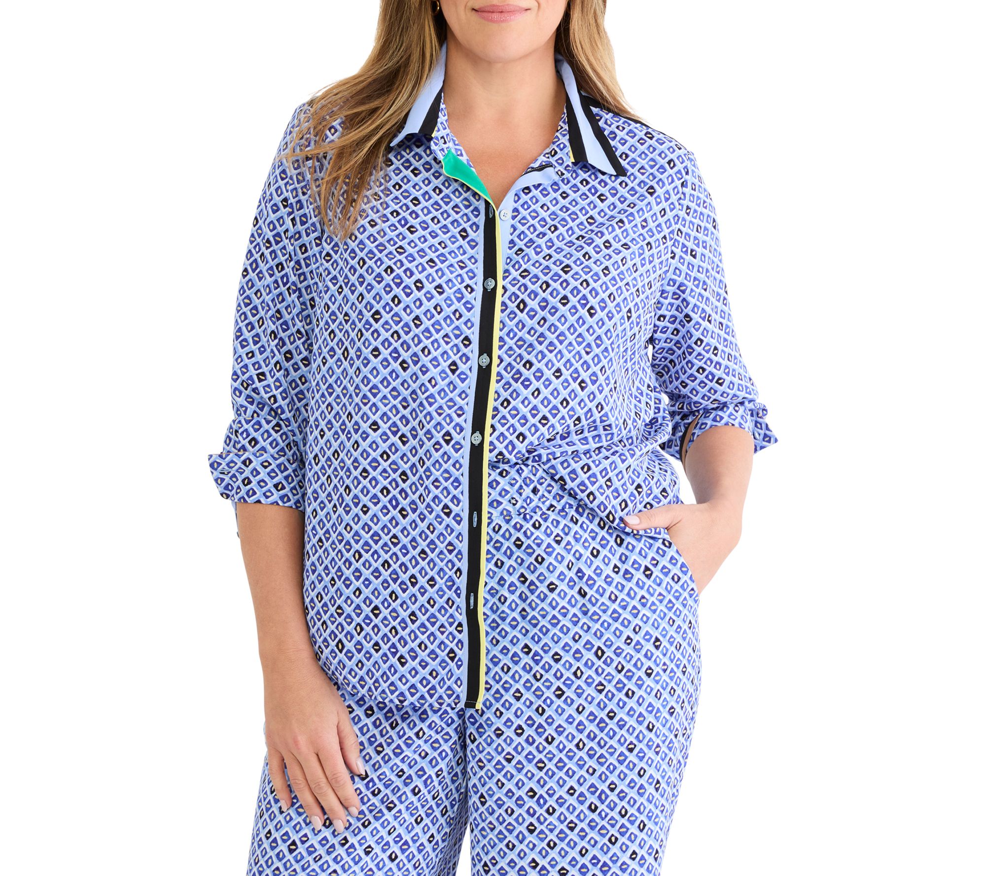 NIC+ZOE Mosaic Trimmed Shirt